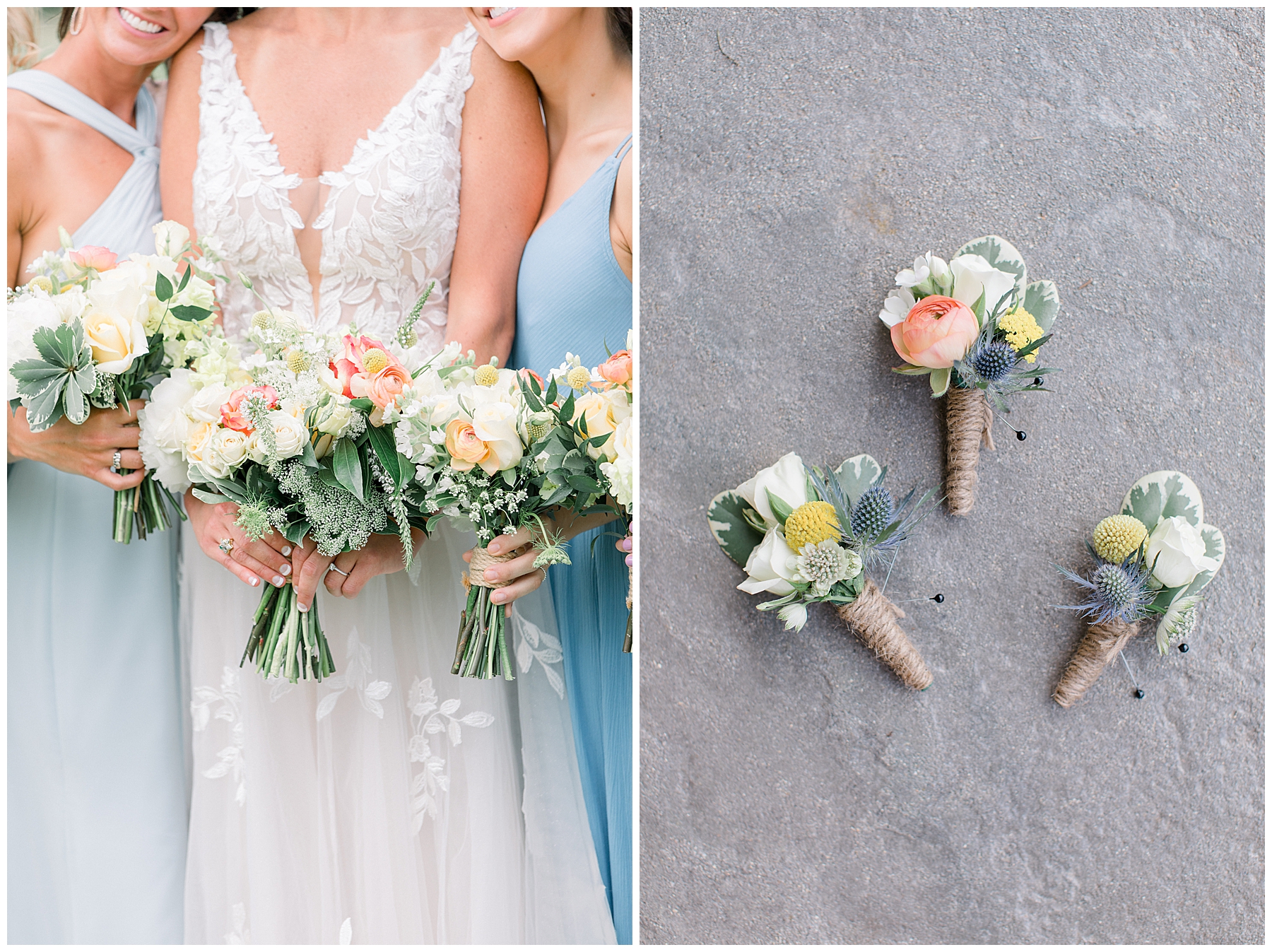 MA wedding day details - flower arrangements by Olive James Bouquets