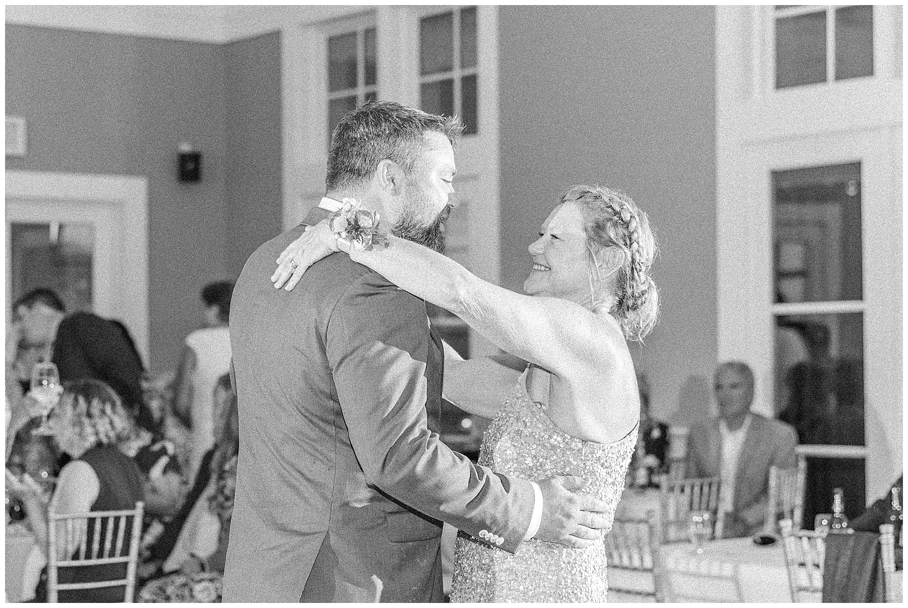 Mother-son dance at wedding reception