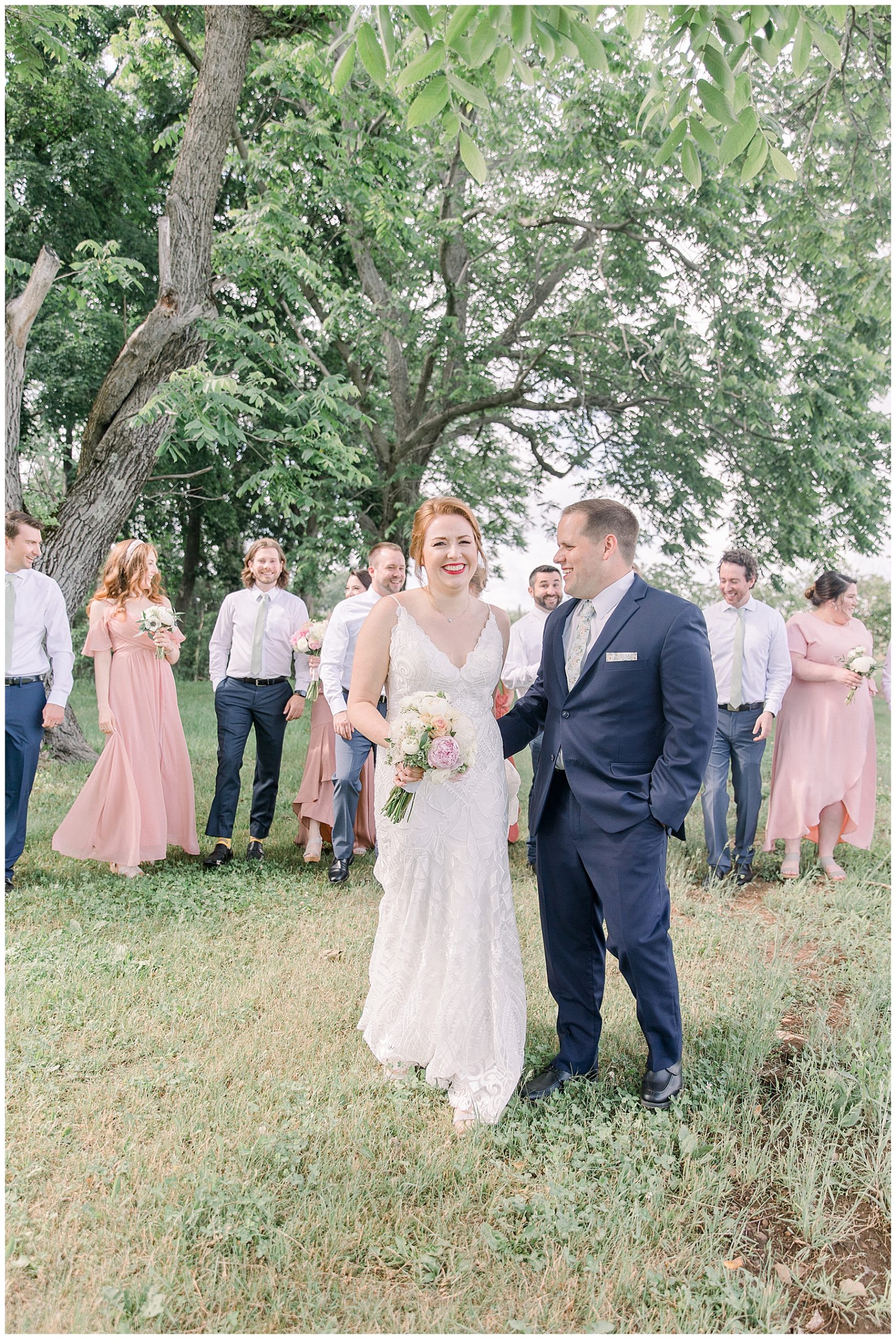 bridal party at Rogers Orchards Connecticut Wedding by Stephanie Berenson Photography