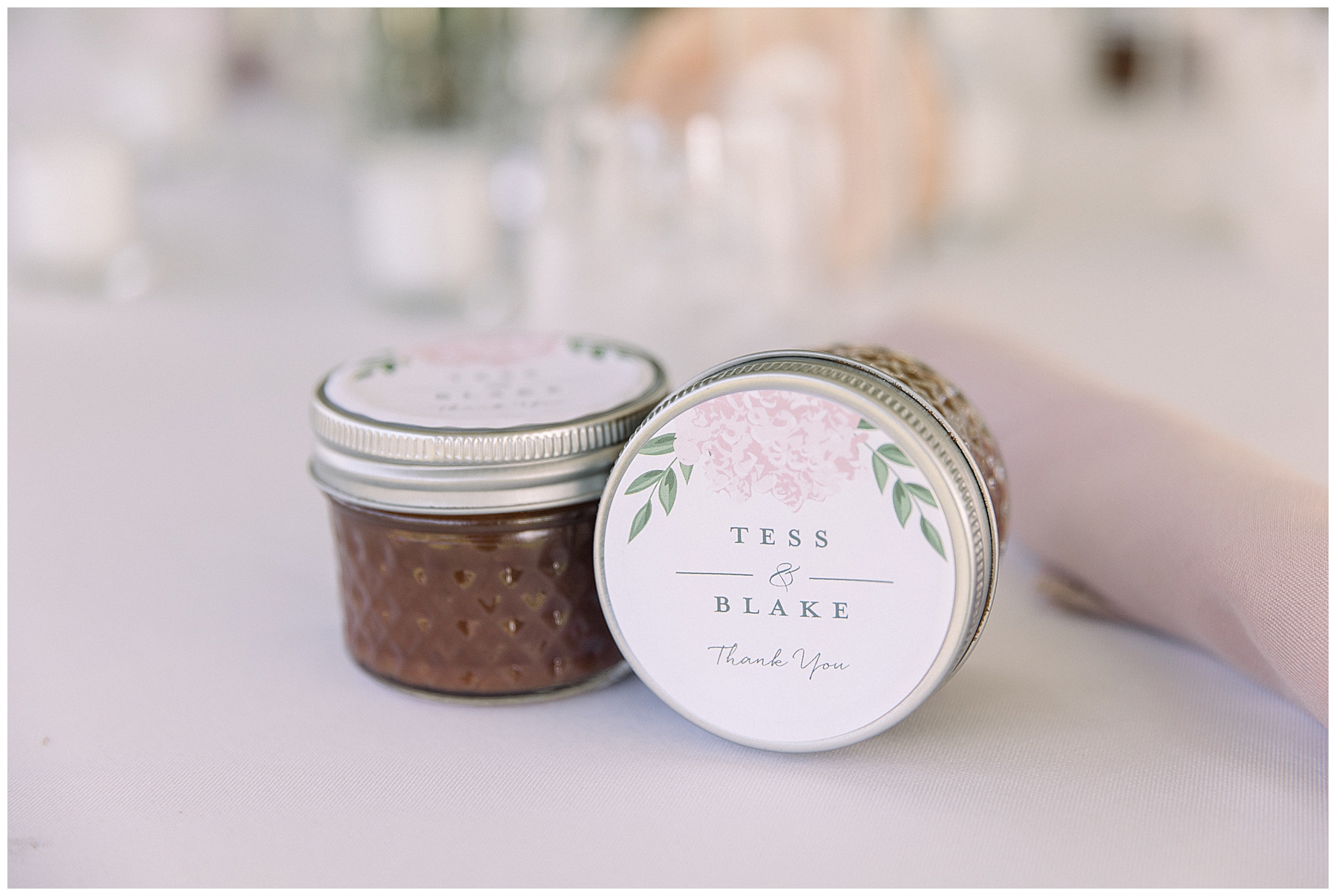 local honey favors for orchard wedding in CT