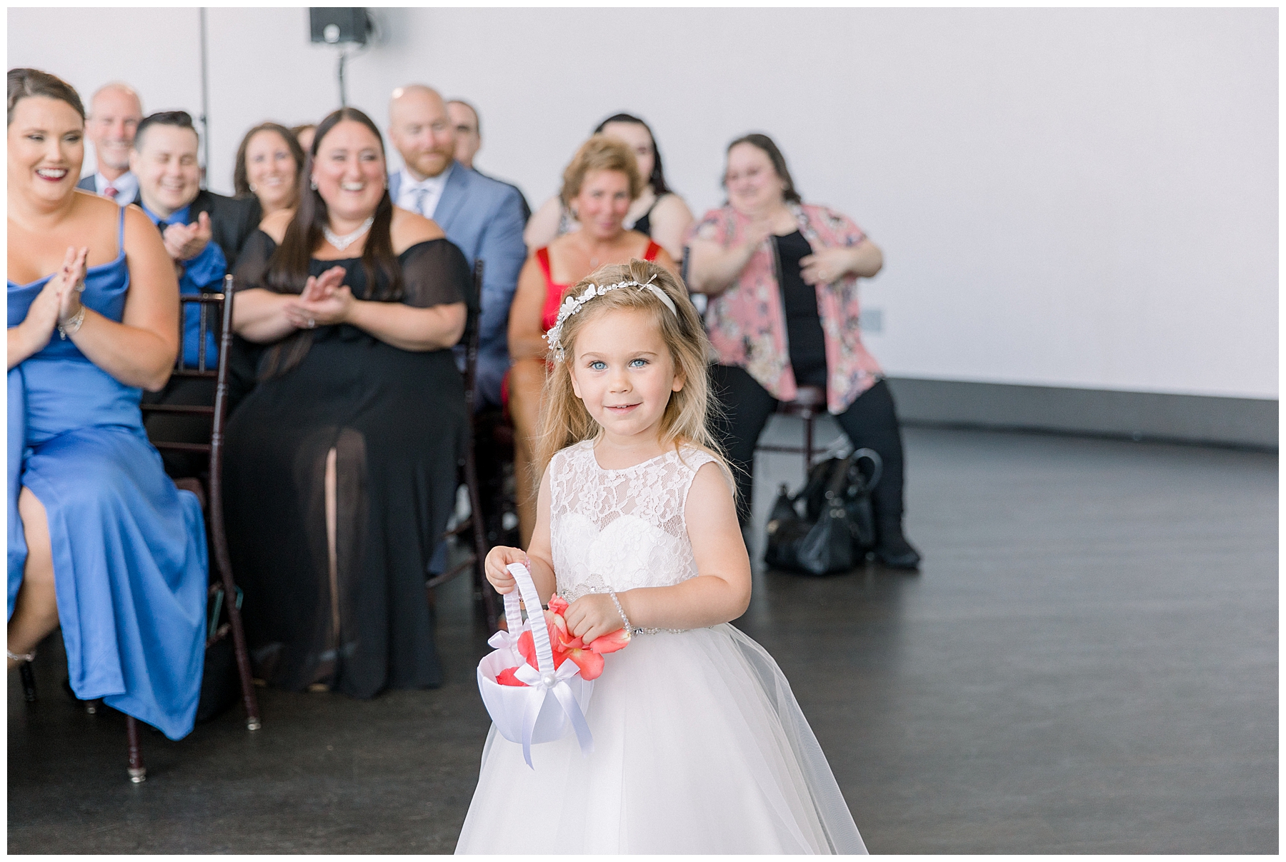 flower girl at Boston State Room Wedding in MA