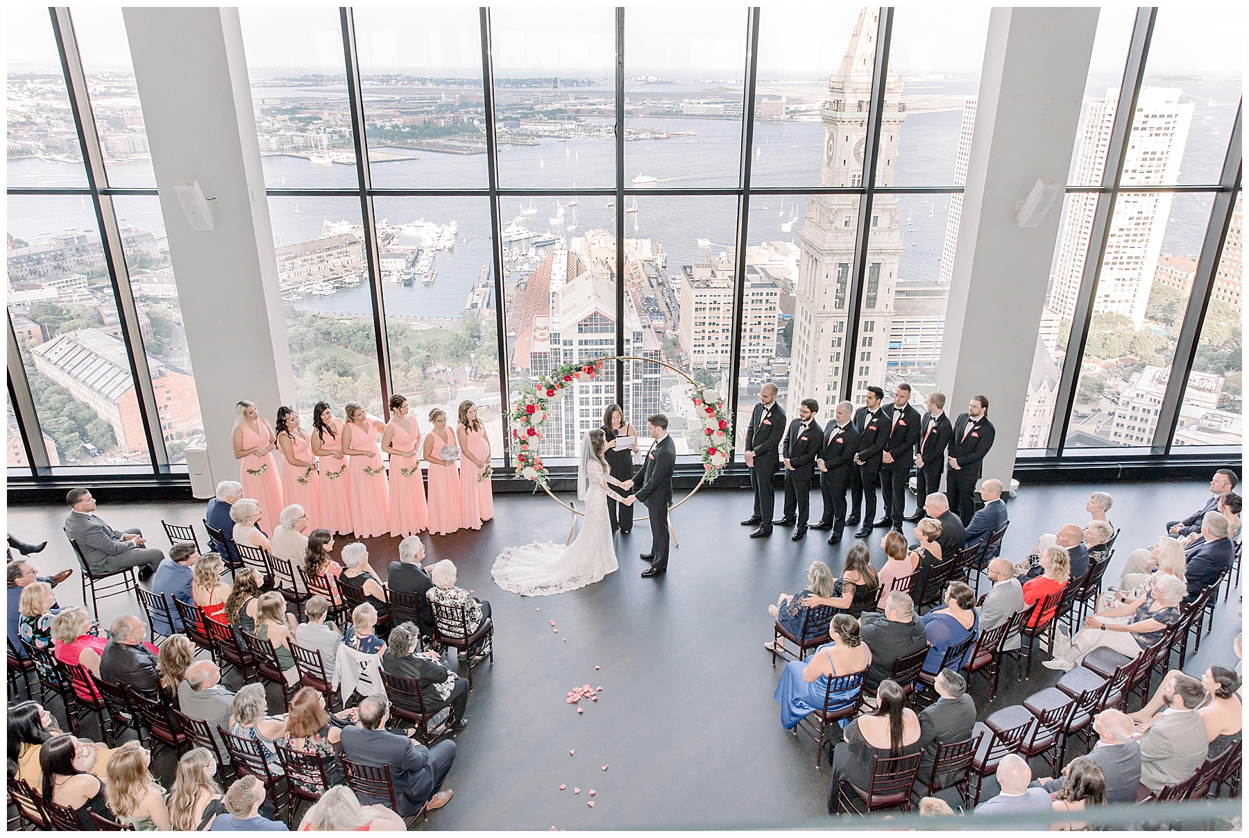 Wedding ceremony at The State RoomA Longwood Venue in Boston MA