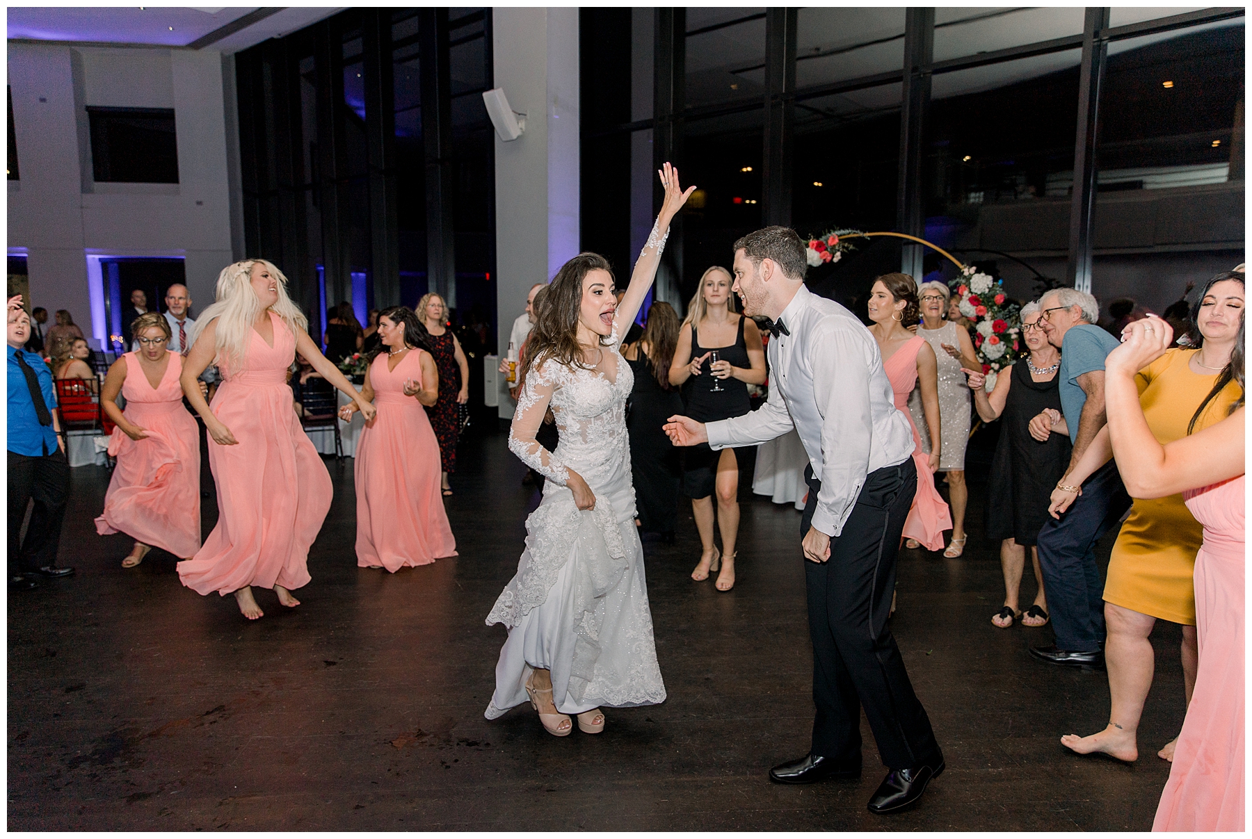 Bride + groom dance at a Longwood venue: the state room in MA
