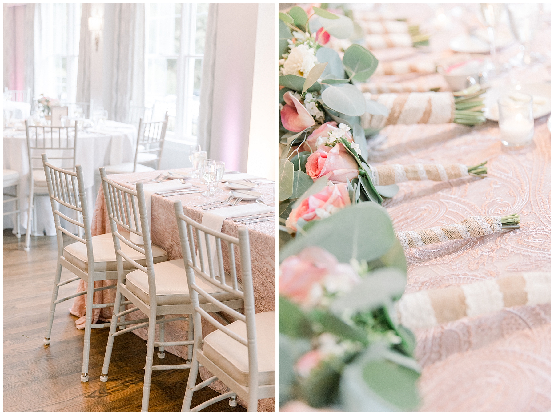 Wedding Reception Details in MA at Saphire Estate