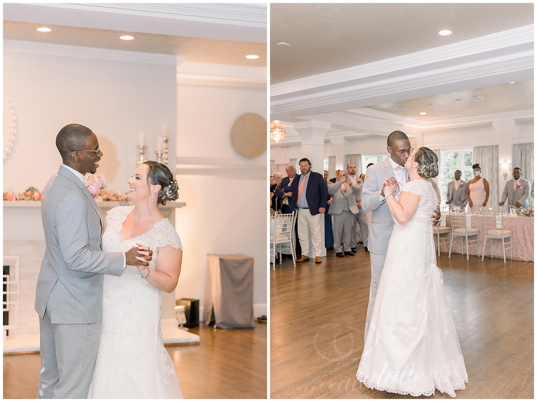 bride and groom share first dance