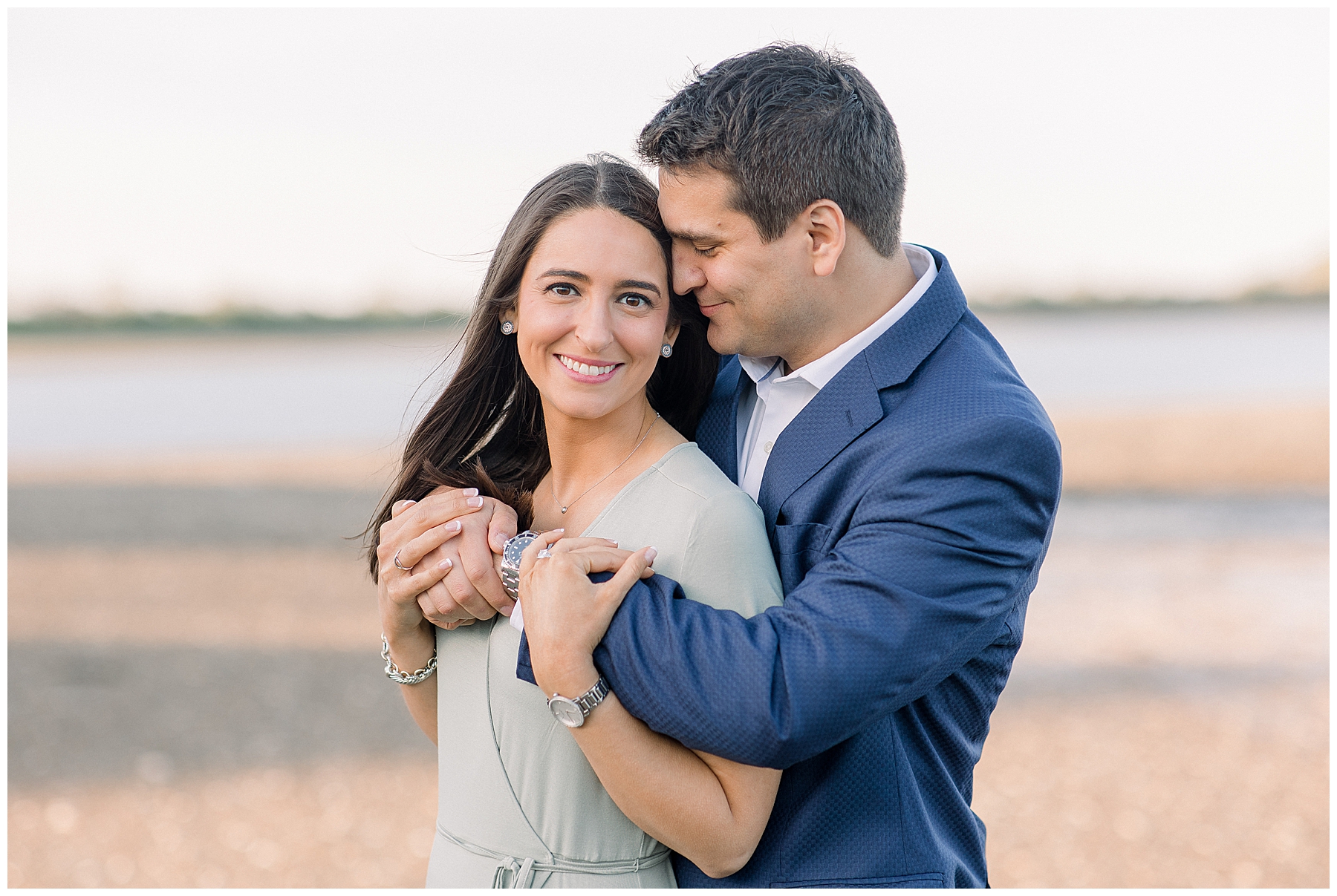 engagement photos on beach in MA
