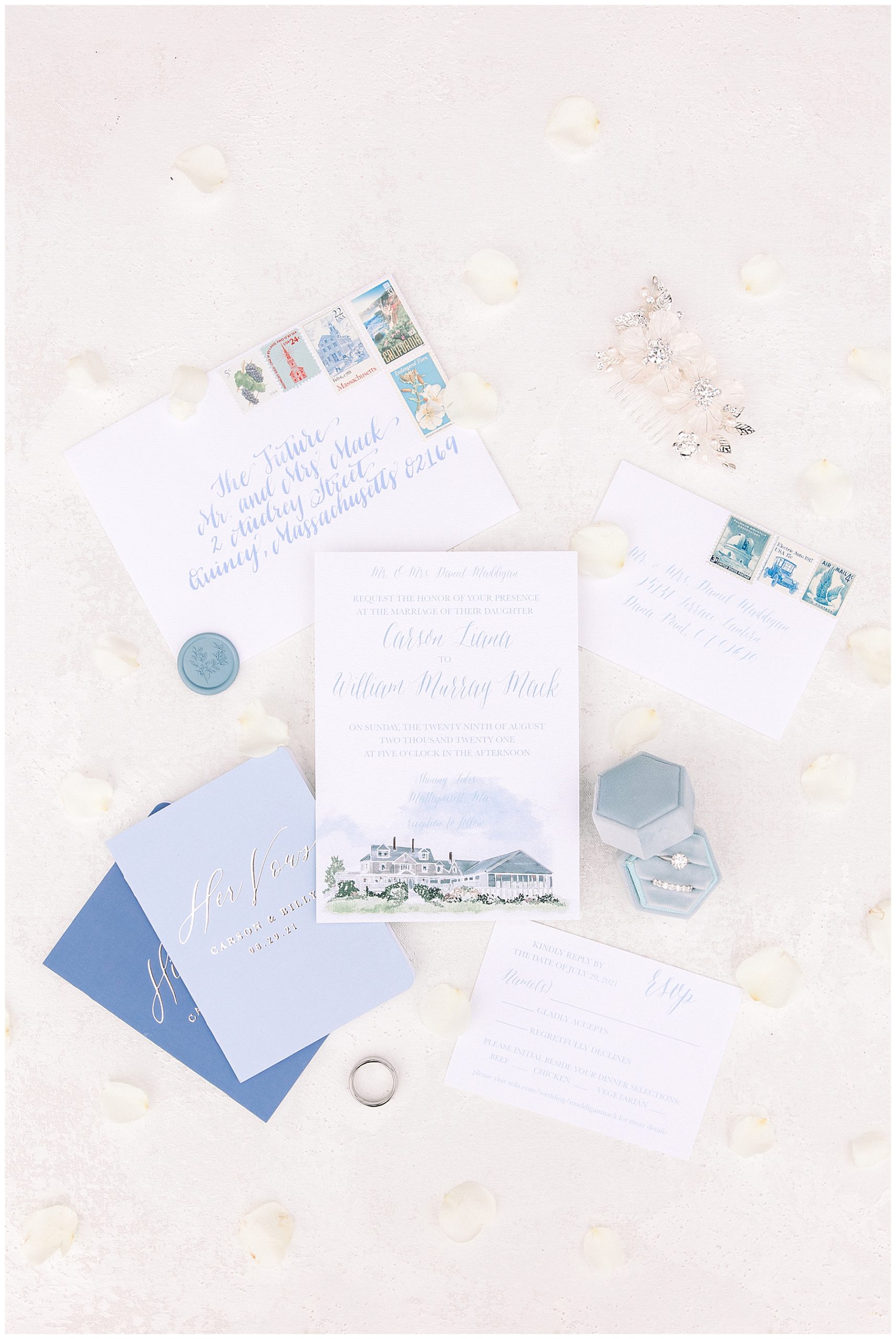 Shining Tides Wedding invitations + details