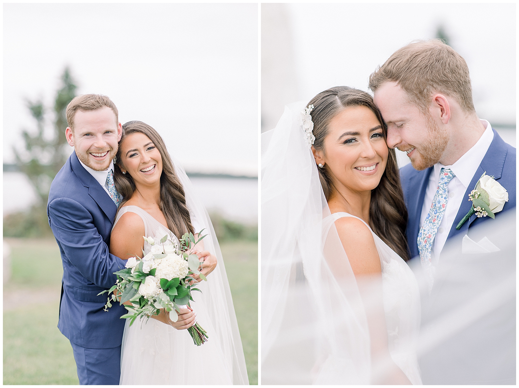 outdoor bride and groom portraits in MA