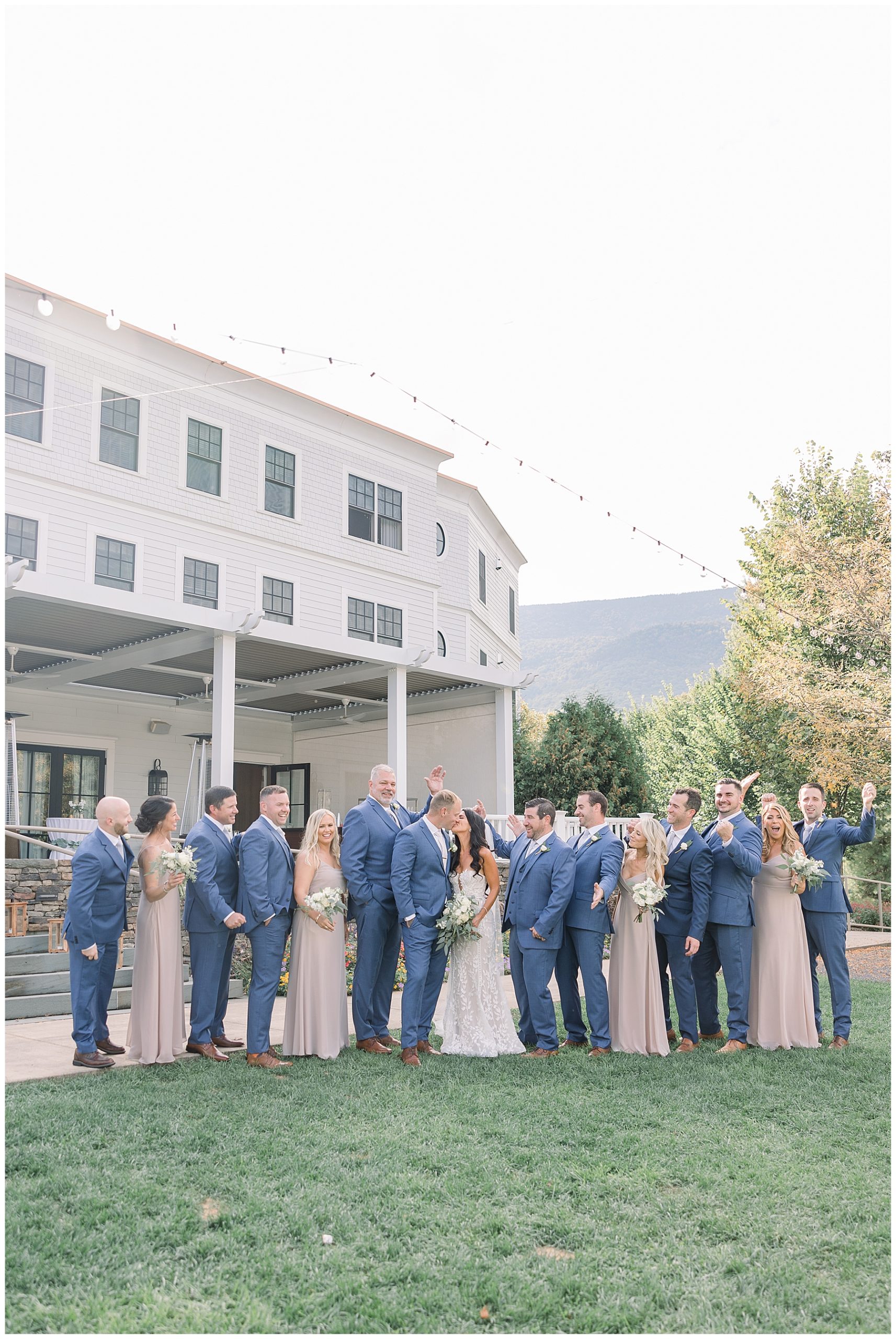 bridal party before Vermont wedding