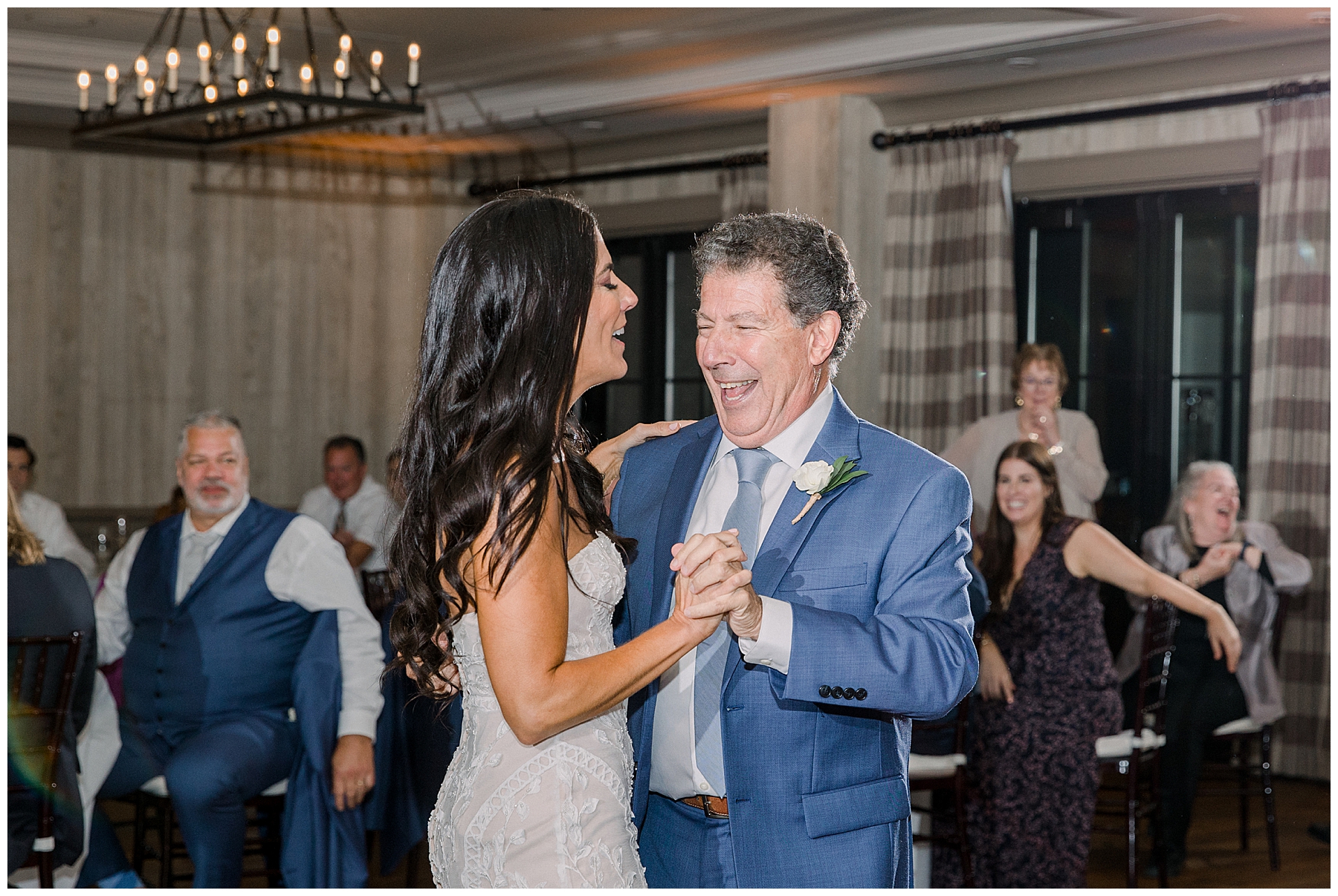 bride dances with her father at reception