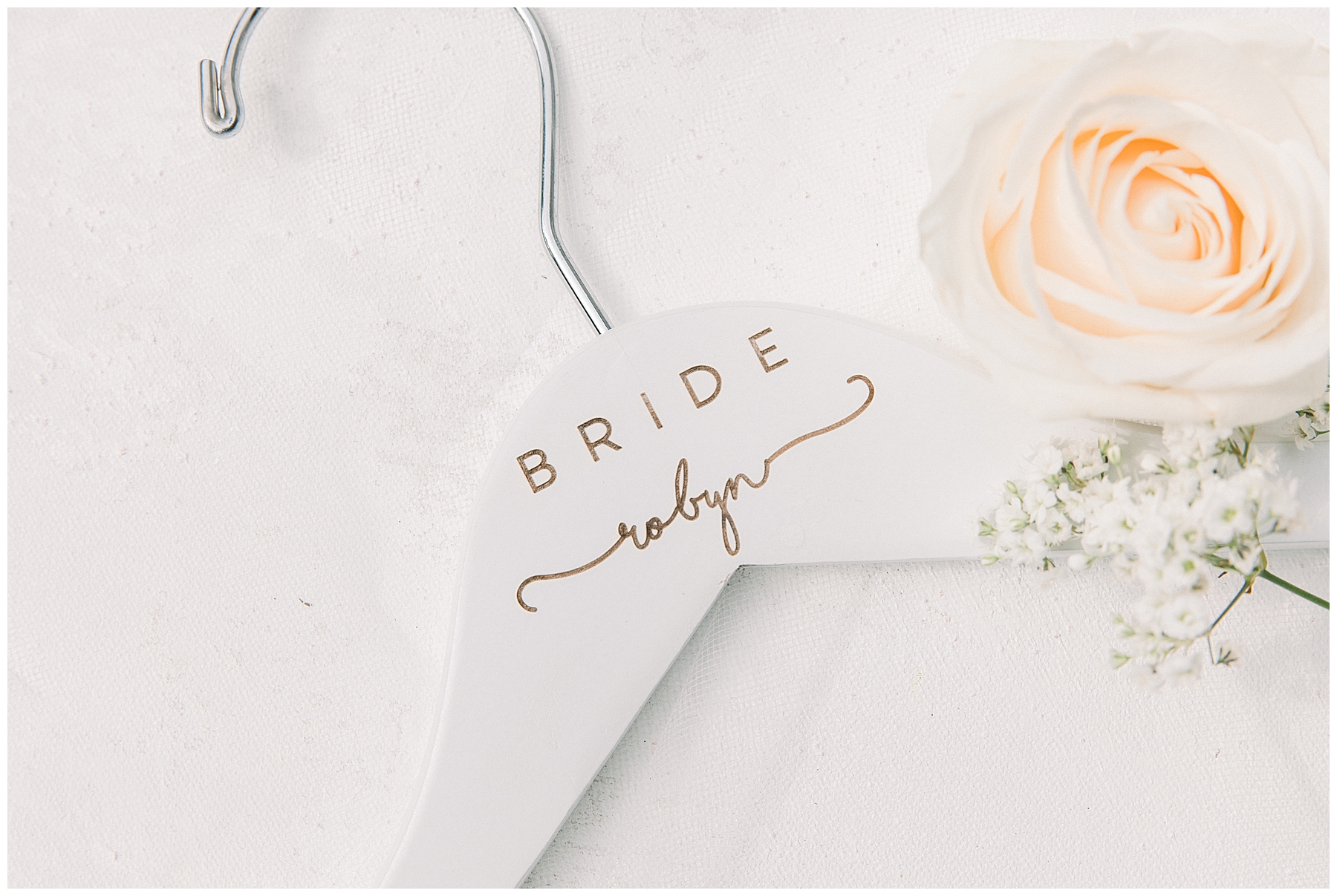 bride wedding dress hanger