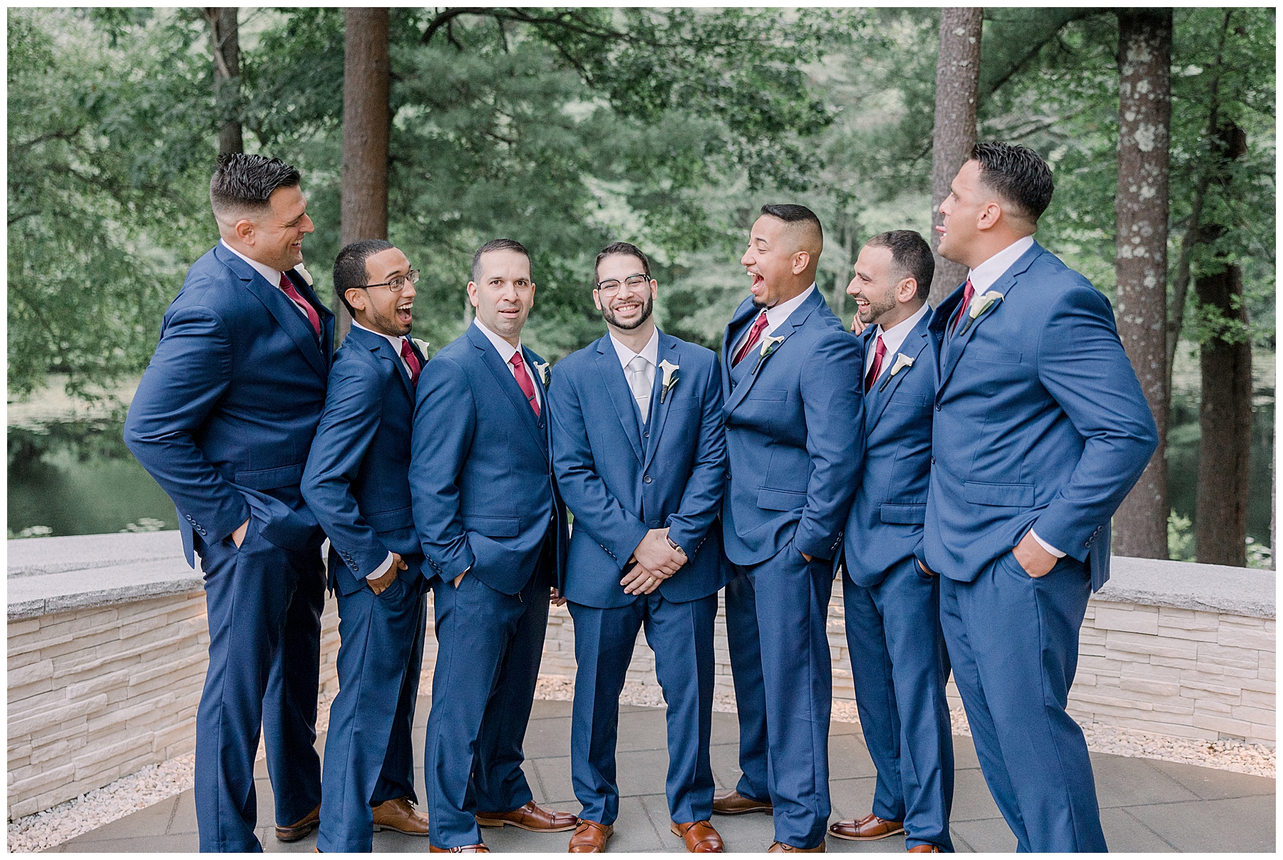 groom and groomsmen after ceremony