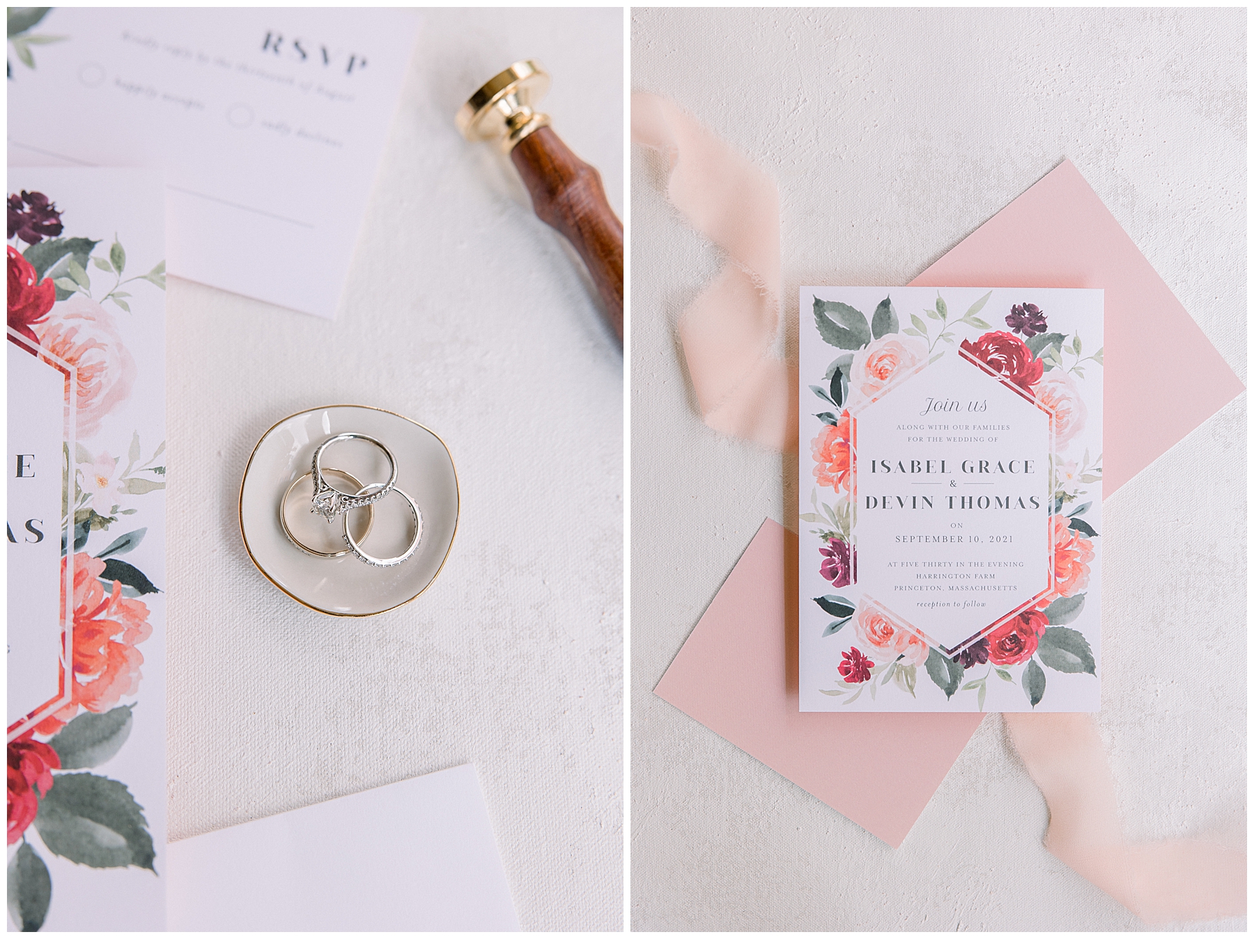 wedding invites and rings