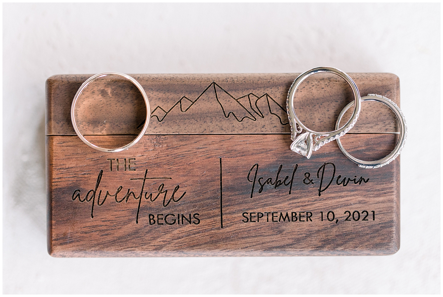 custom engraved wedding ring holder