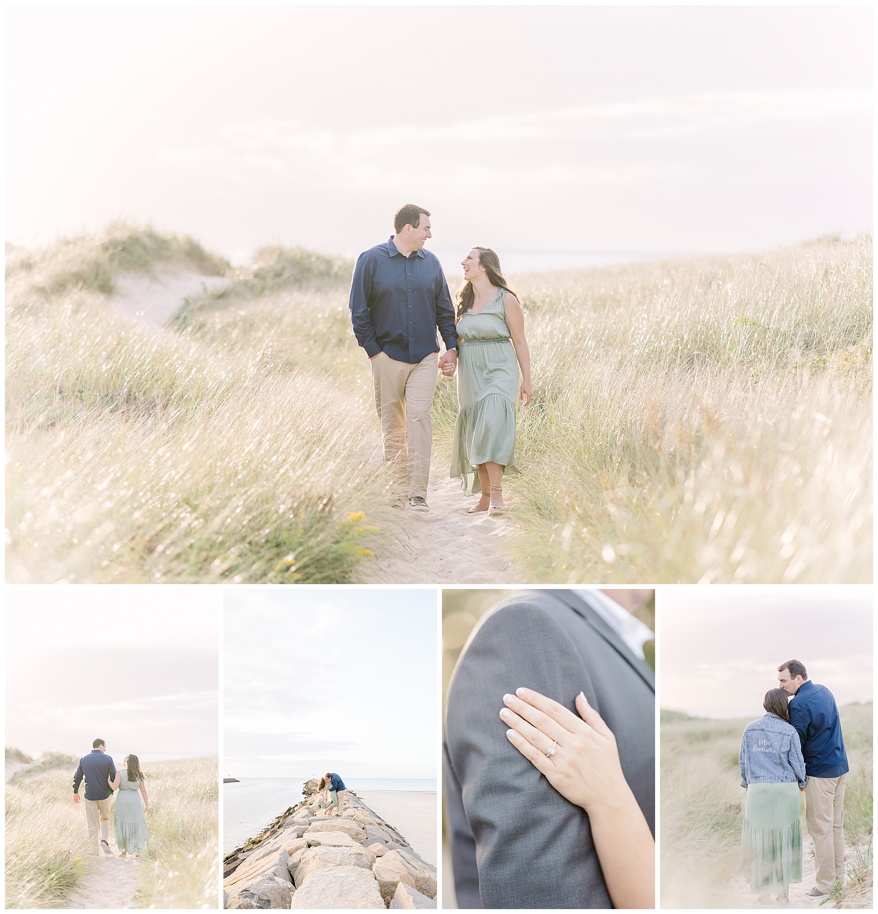 Cape Cod MA Engagement Session on the beach by Boston MA Wedding Photographer
