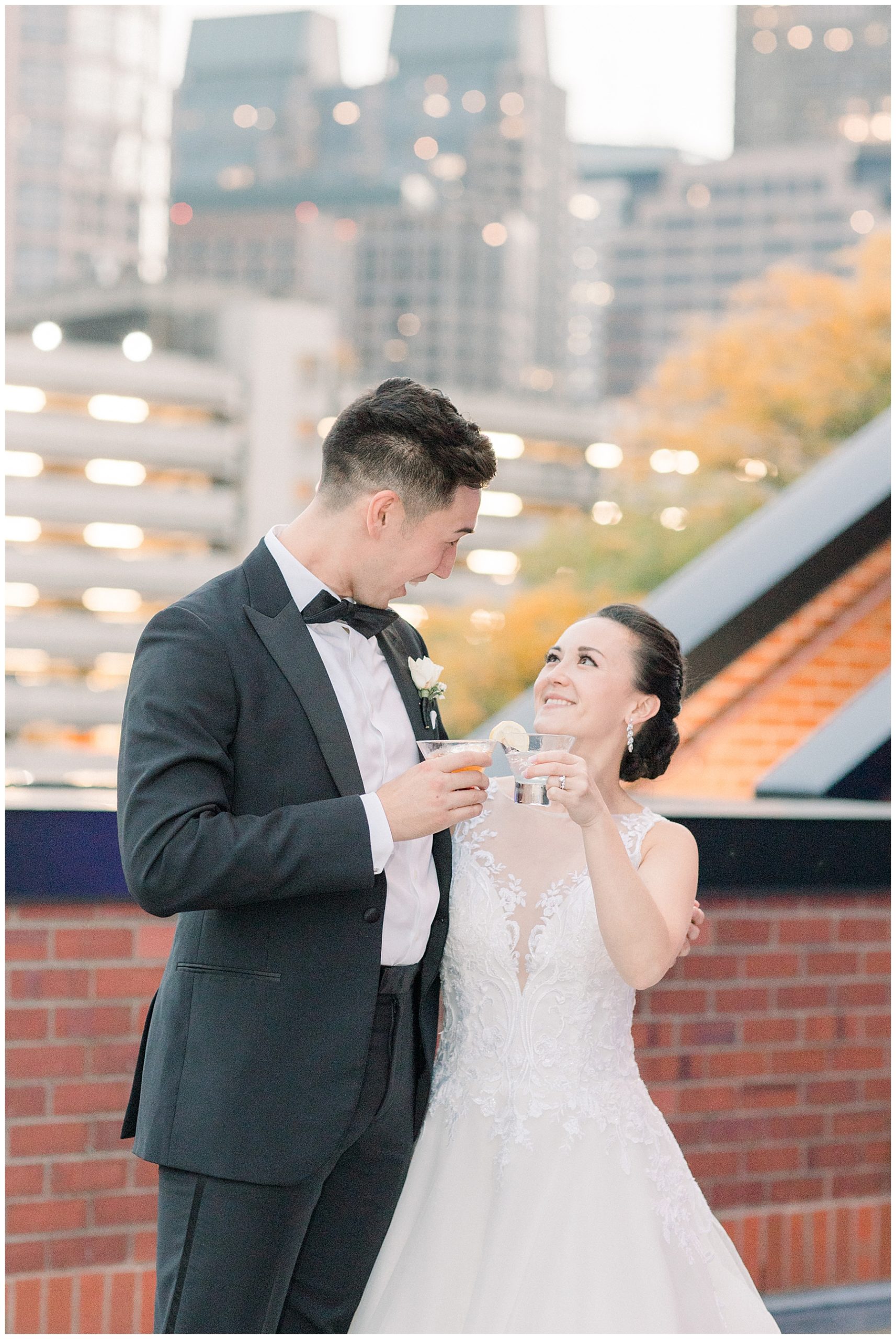 newlyweds toast to their Big day