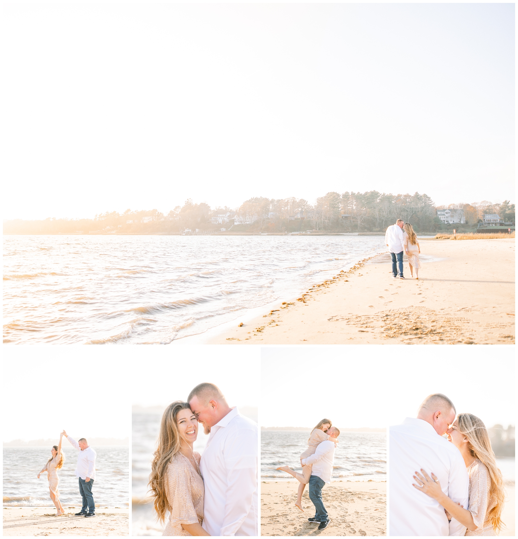 Cape Cod Beach Engagement Session in November 