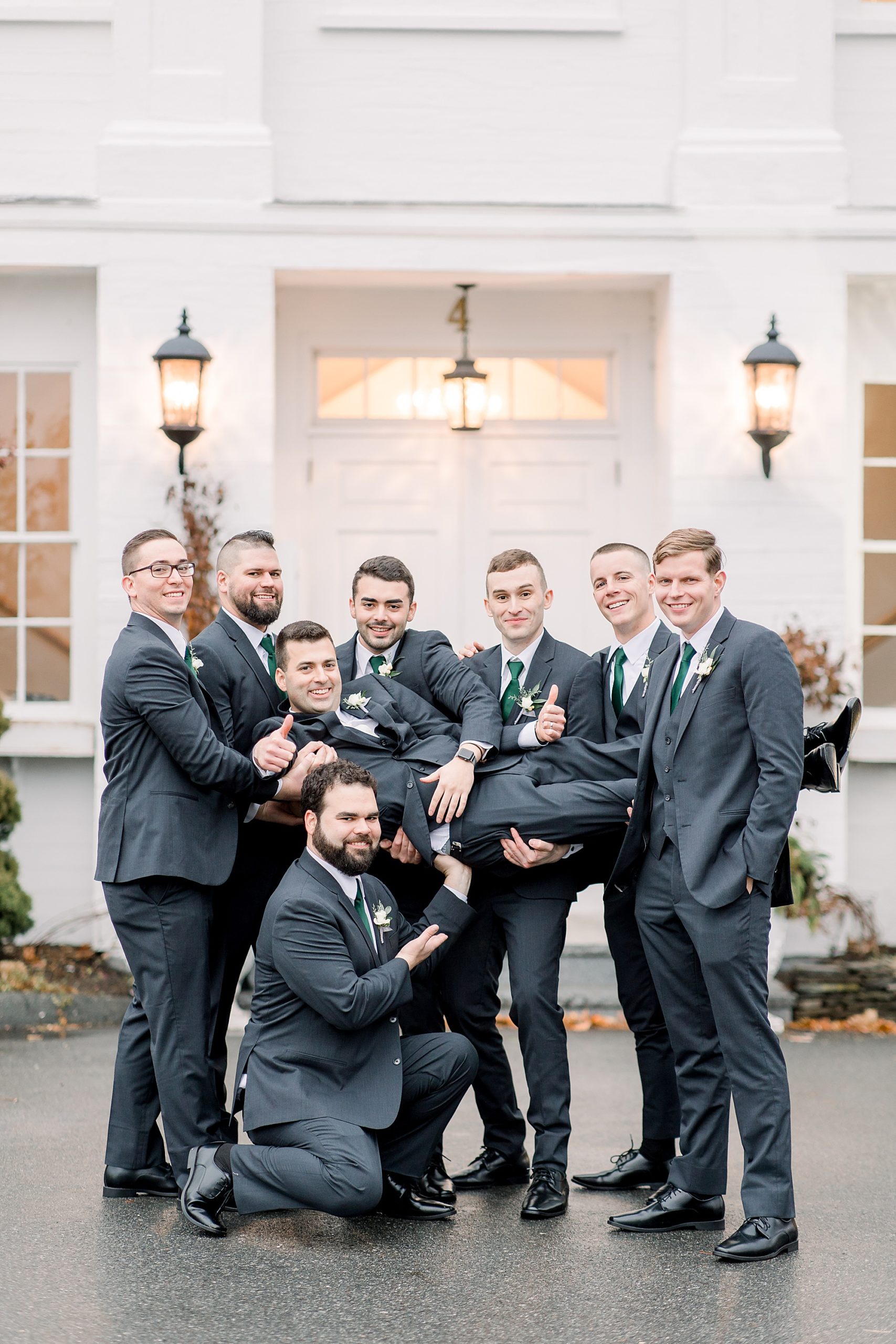 groom and groomsmen at elegant MA wedding by Stephanie Berenson Photography