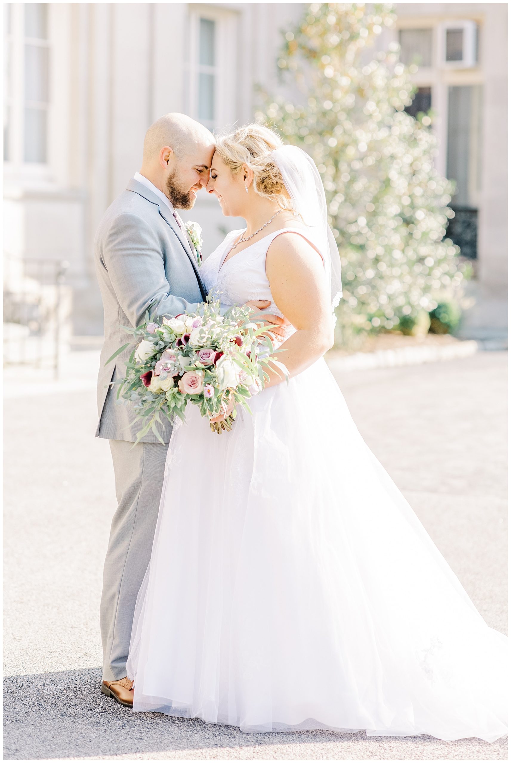 Candid photo of newlyweds in Rhode Island by Newport Wedding Photographer