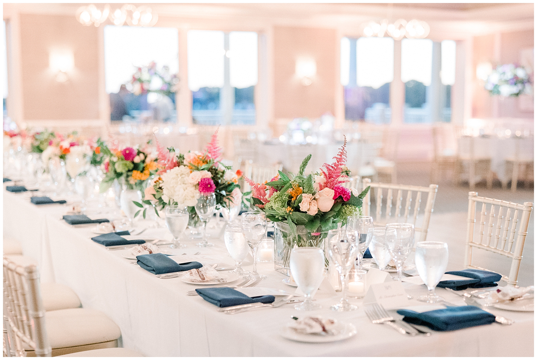 beautiful place setting from Elegant Club at New Seabury Wedding reception in Cape Cod