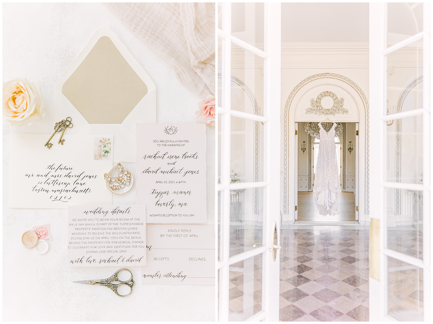 Tupper Manor Wedding Invitations and details