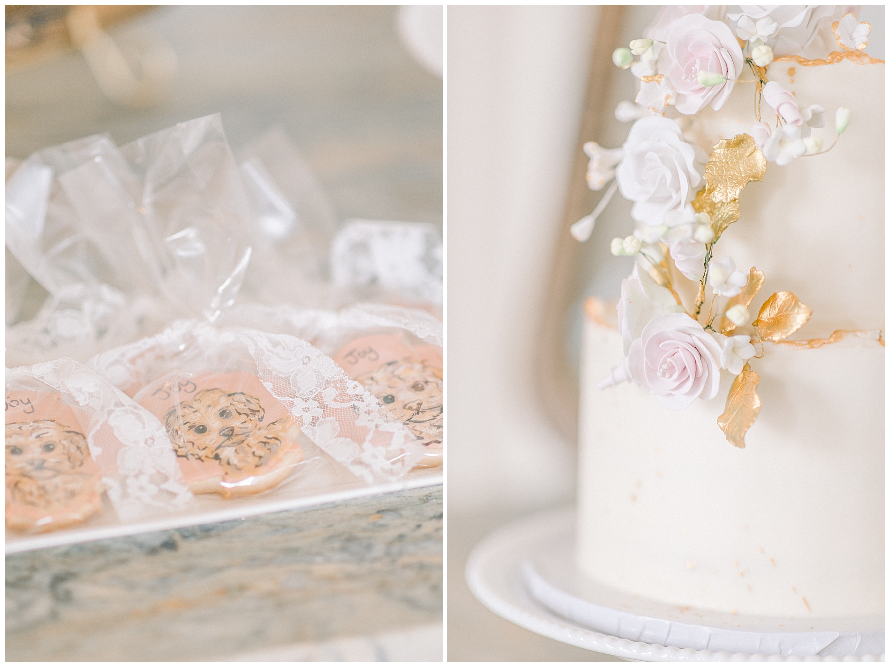 wedding cake and cookies 