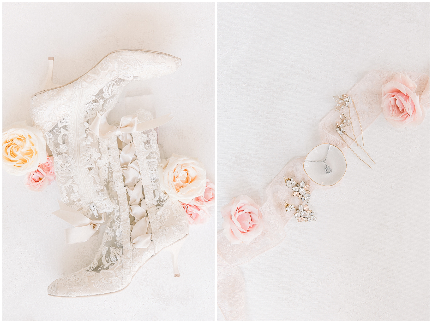 bride wedding jewelry and shoes 