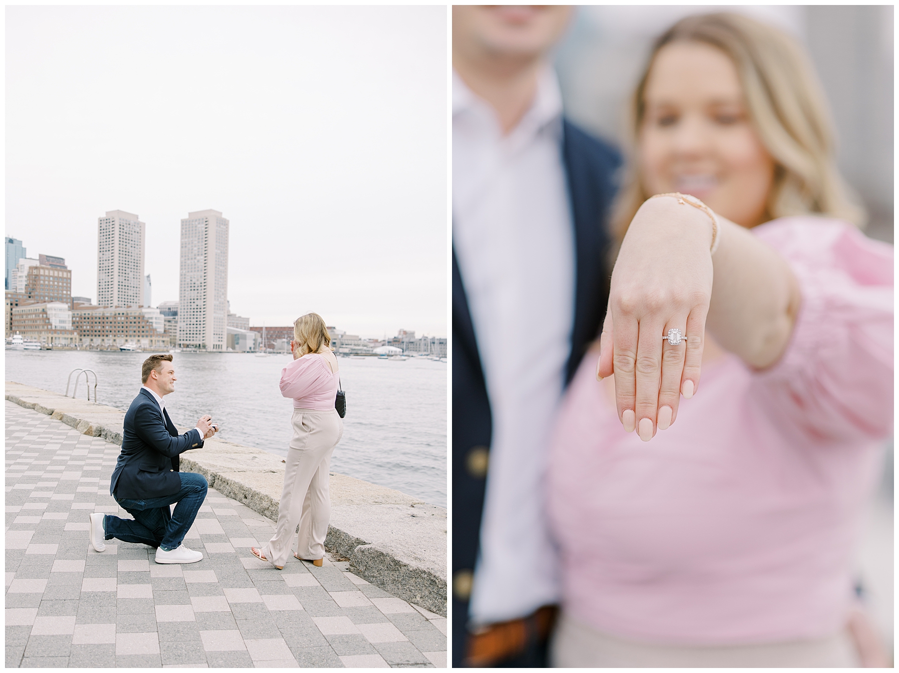 Boston Surprise Proposal at Fan Pier Park