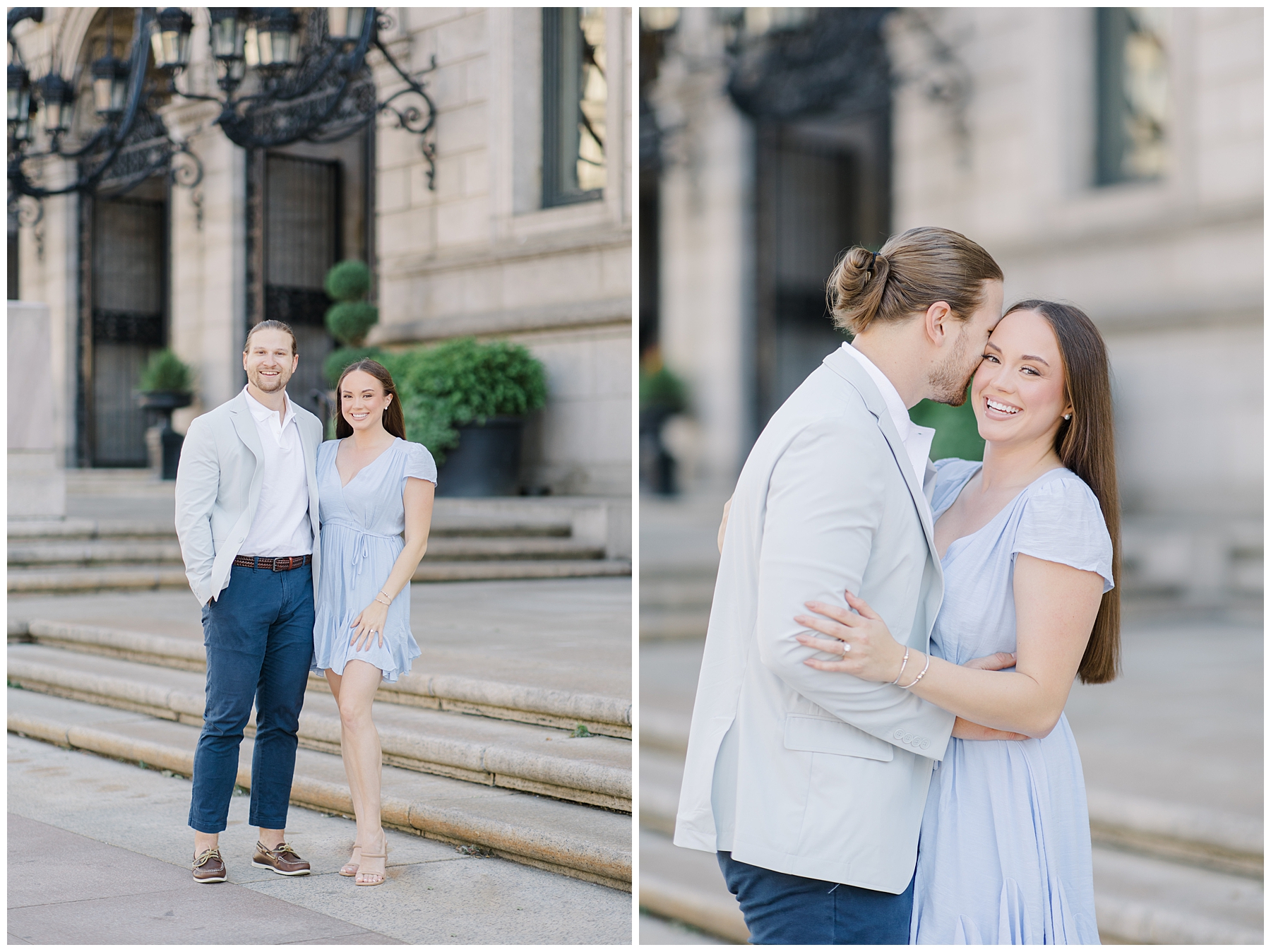 engagement portraits in downtown Boston