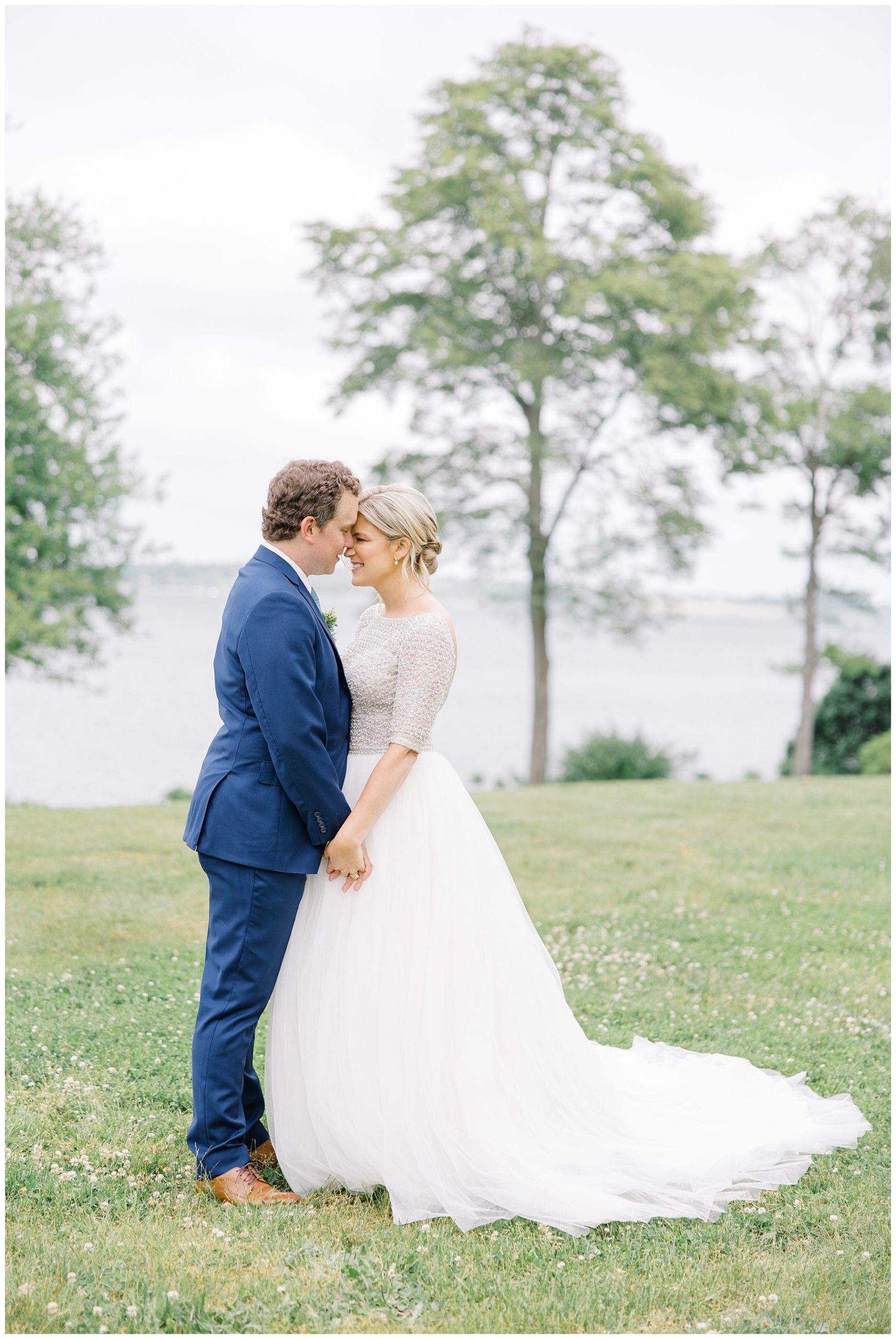 Couple share an intimate moment together before Dreamy Glen Manor Wedding ceremony 