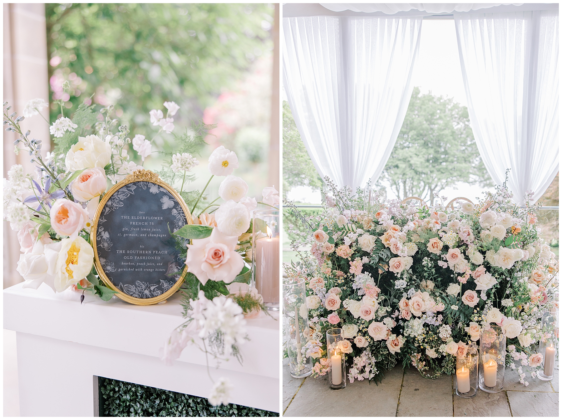 Stunning floral covered sweetheart table