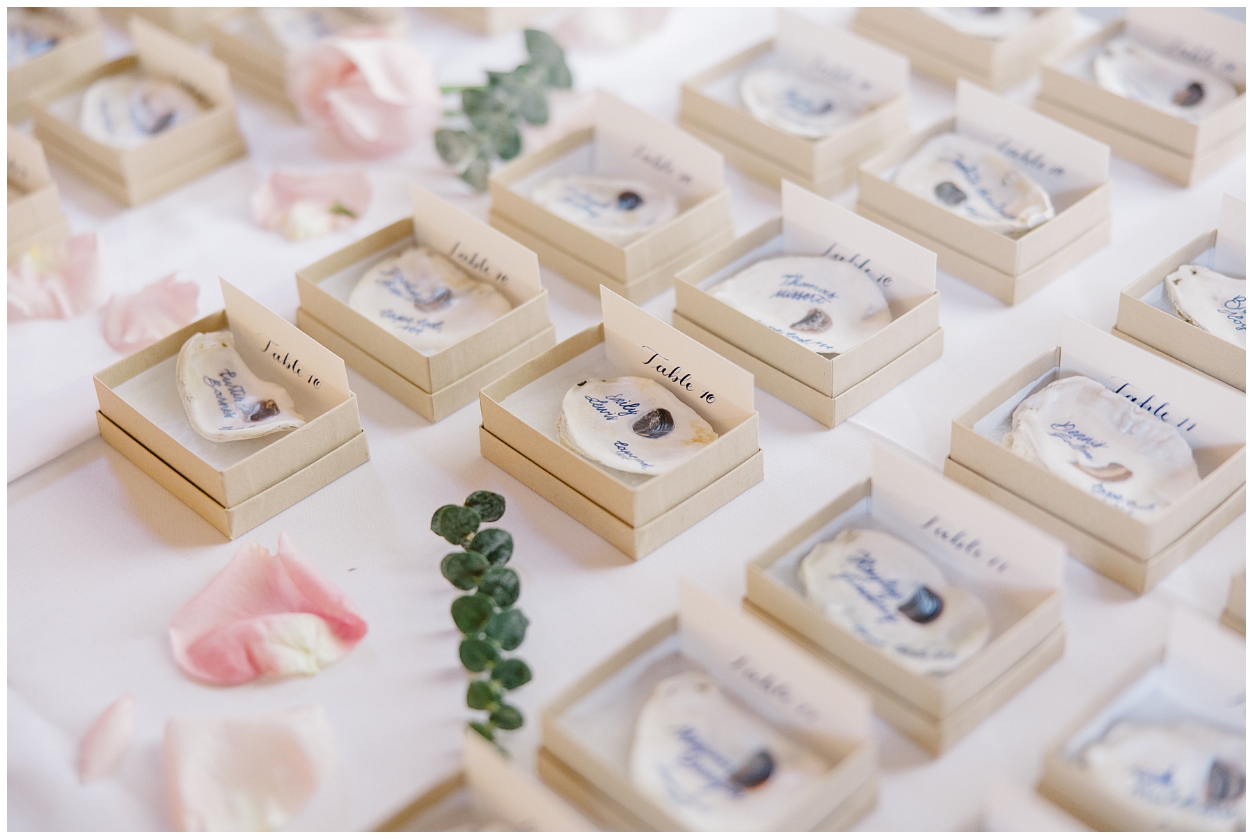 oyster shell wedding favors 