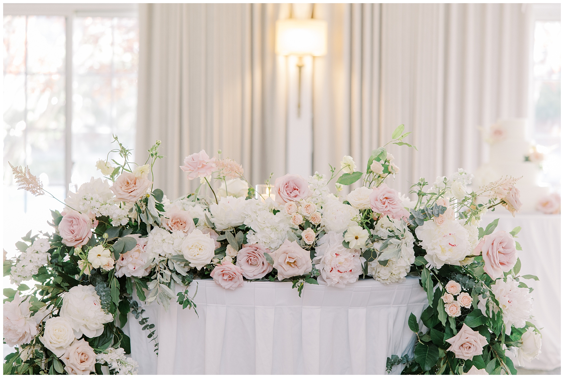 Sweetheart table at Cape Cod wedding 