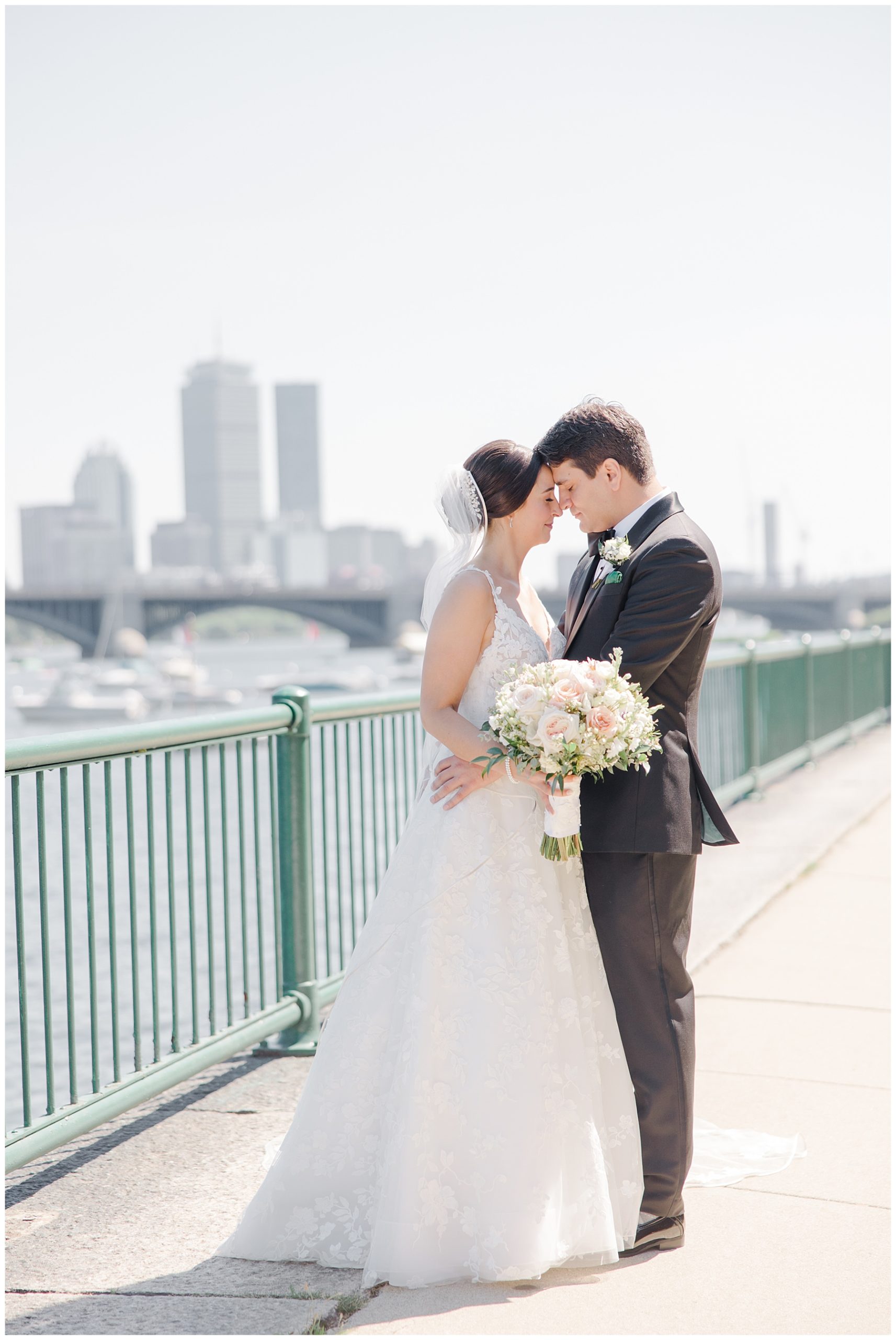 Boston Skyline wedding portraits 