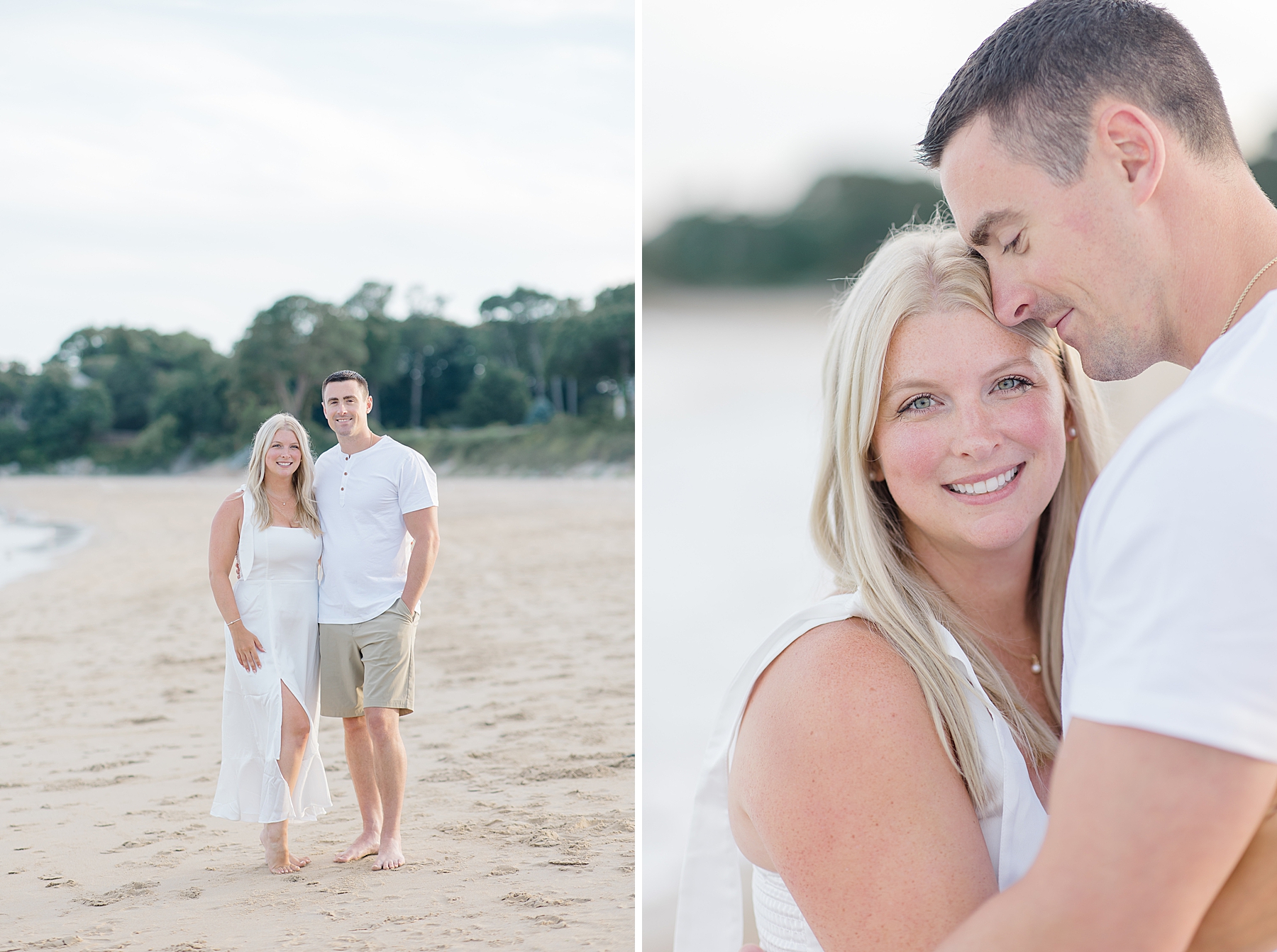 Ma Engagement portraits on beach