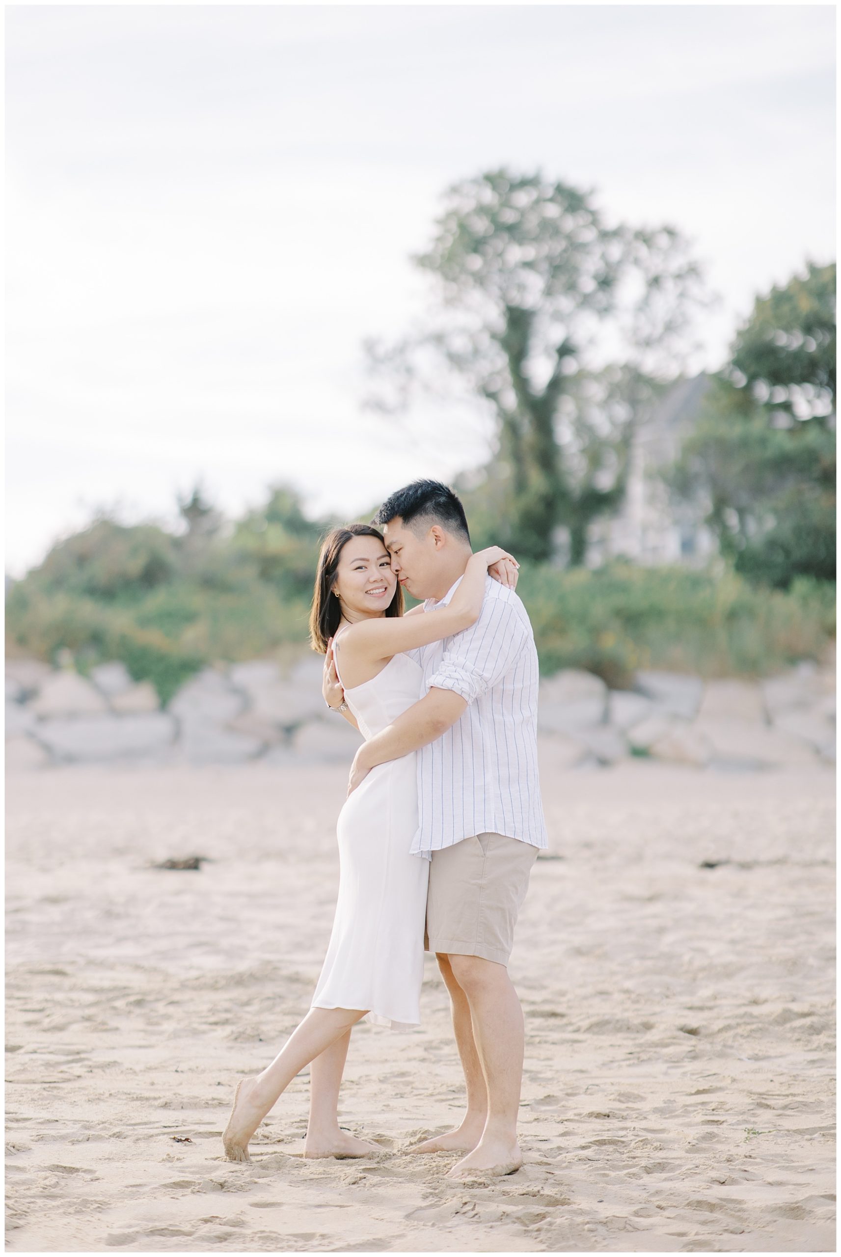 Romantic Beach Engagement Session in Beverly, MA
