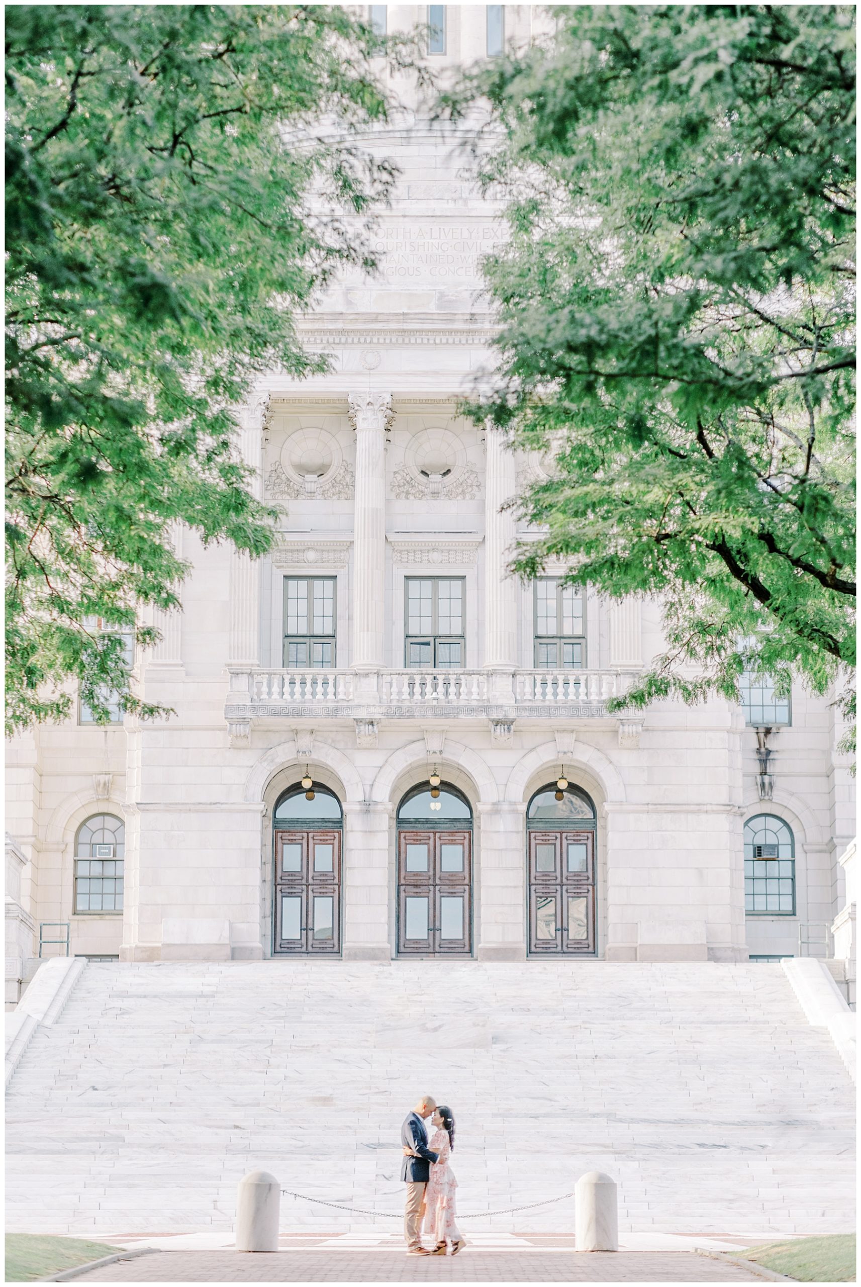 Rhode Island Engagement Session at historic building