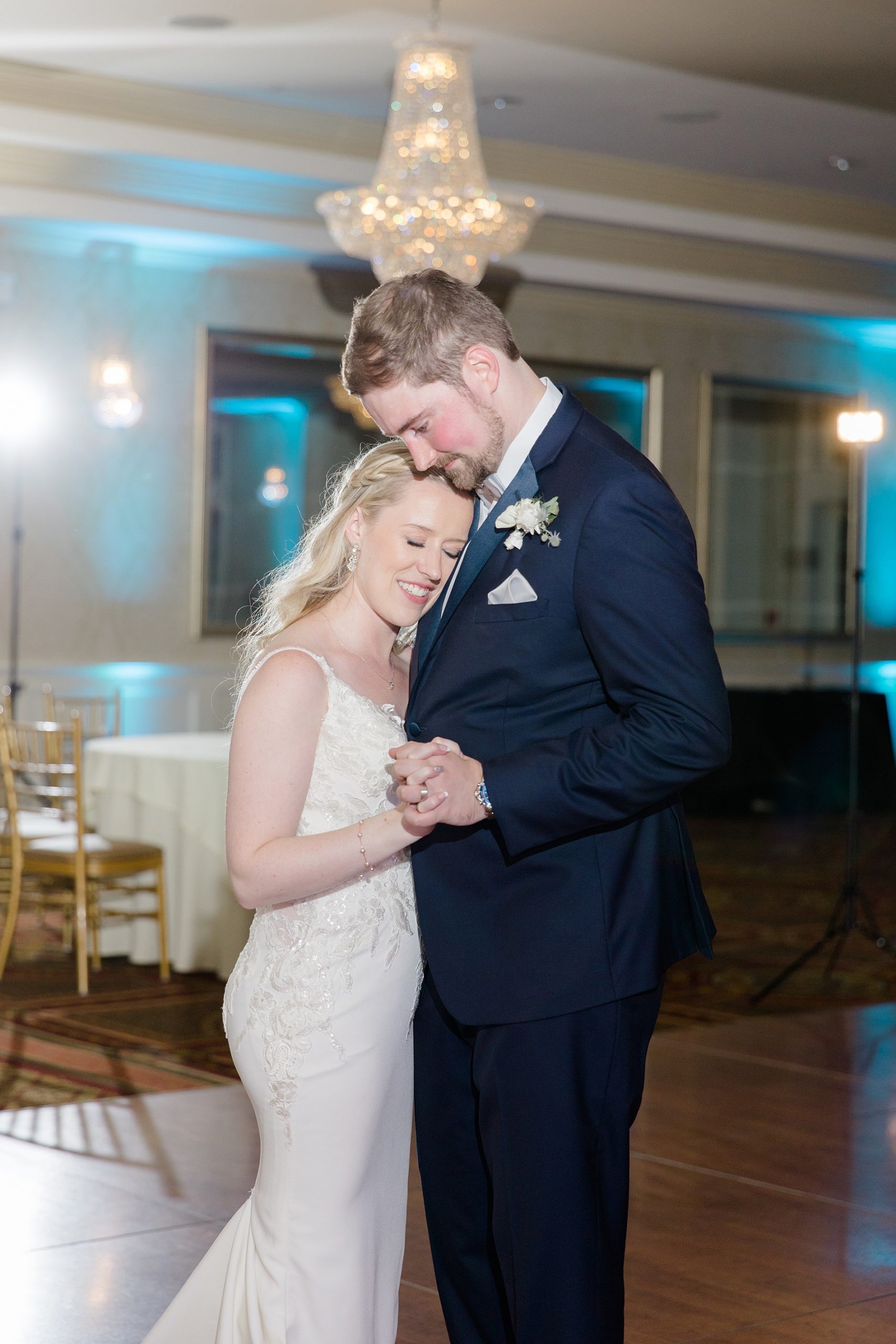 bride and groom share private dance together to end the night