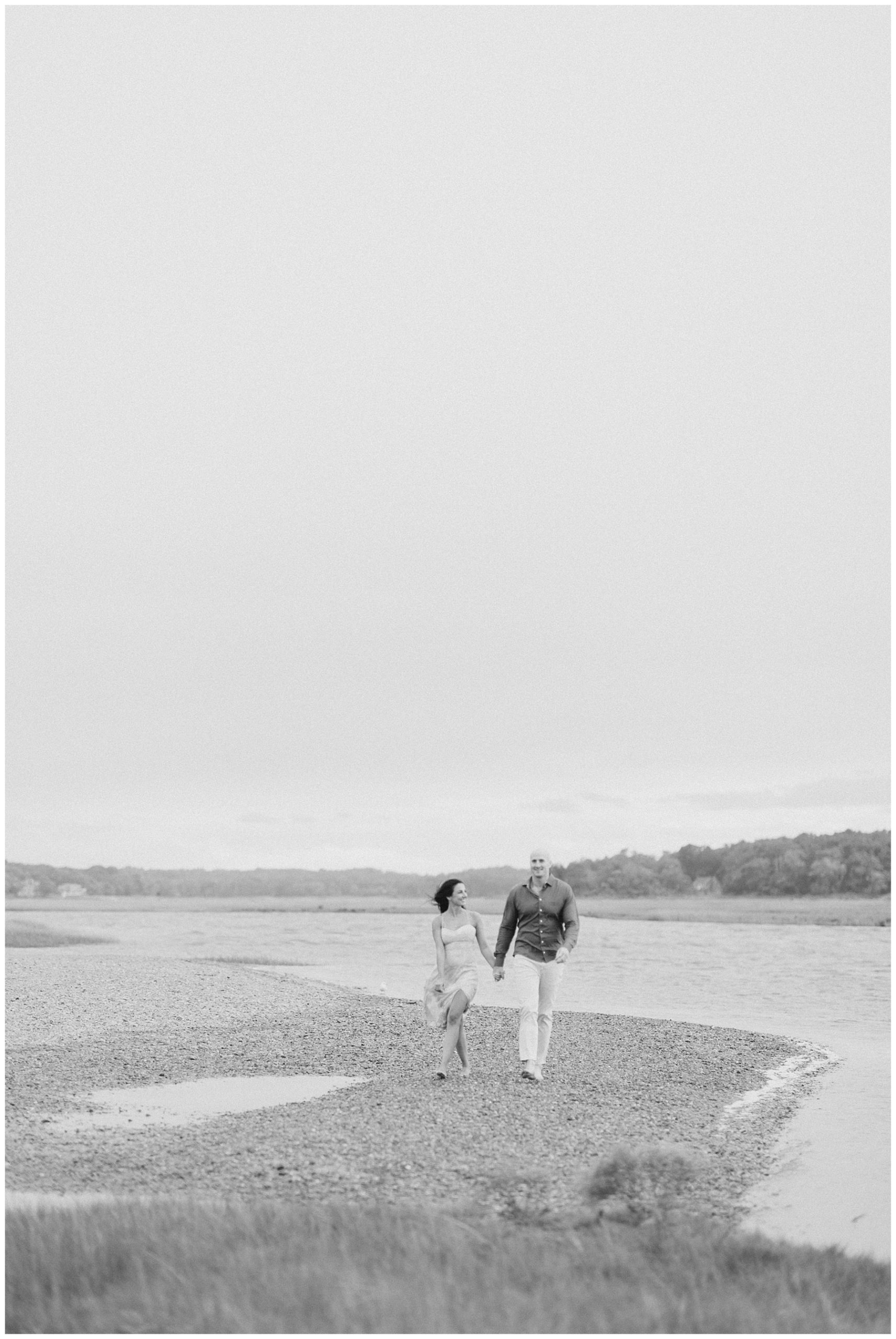 timeless black and white engagement photo