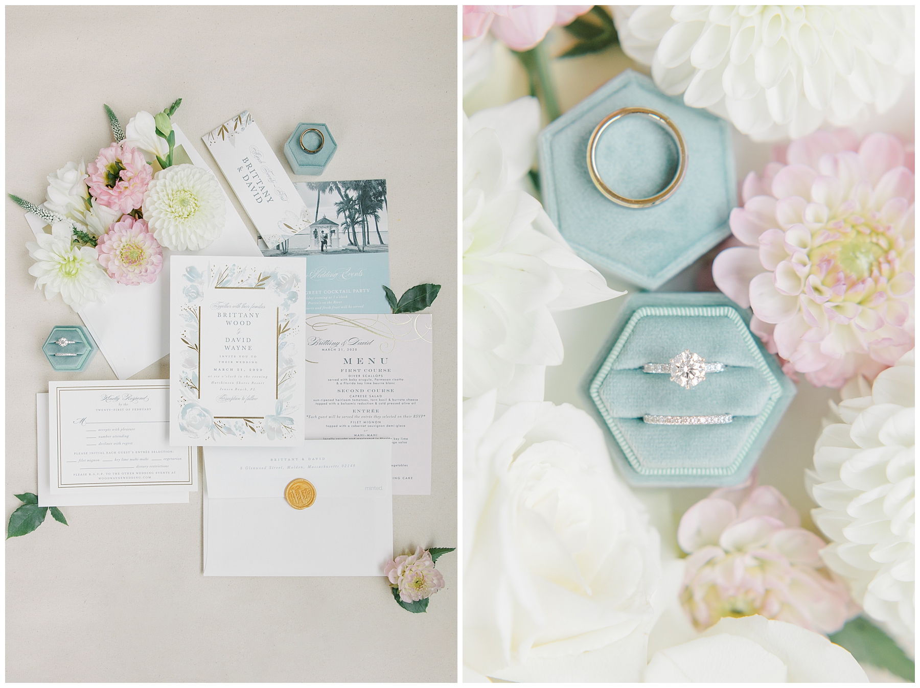 wedding flat lay and details from Boston Wedding 2.0 Photoshoot