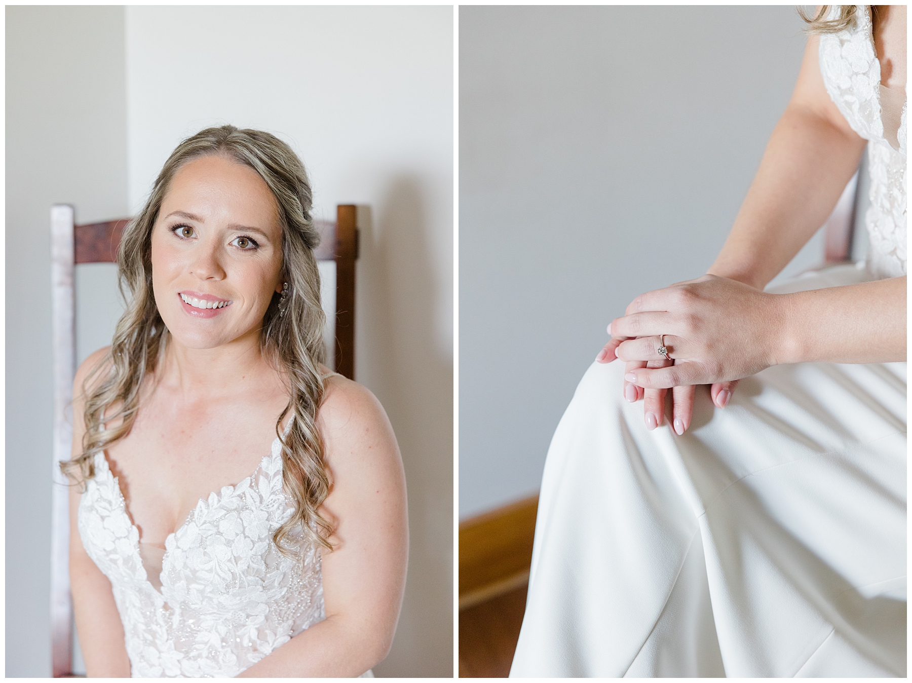 bride getting ready before Dreamy Vermont Wedding at Mountain Top Inn & Resort