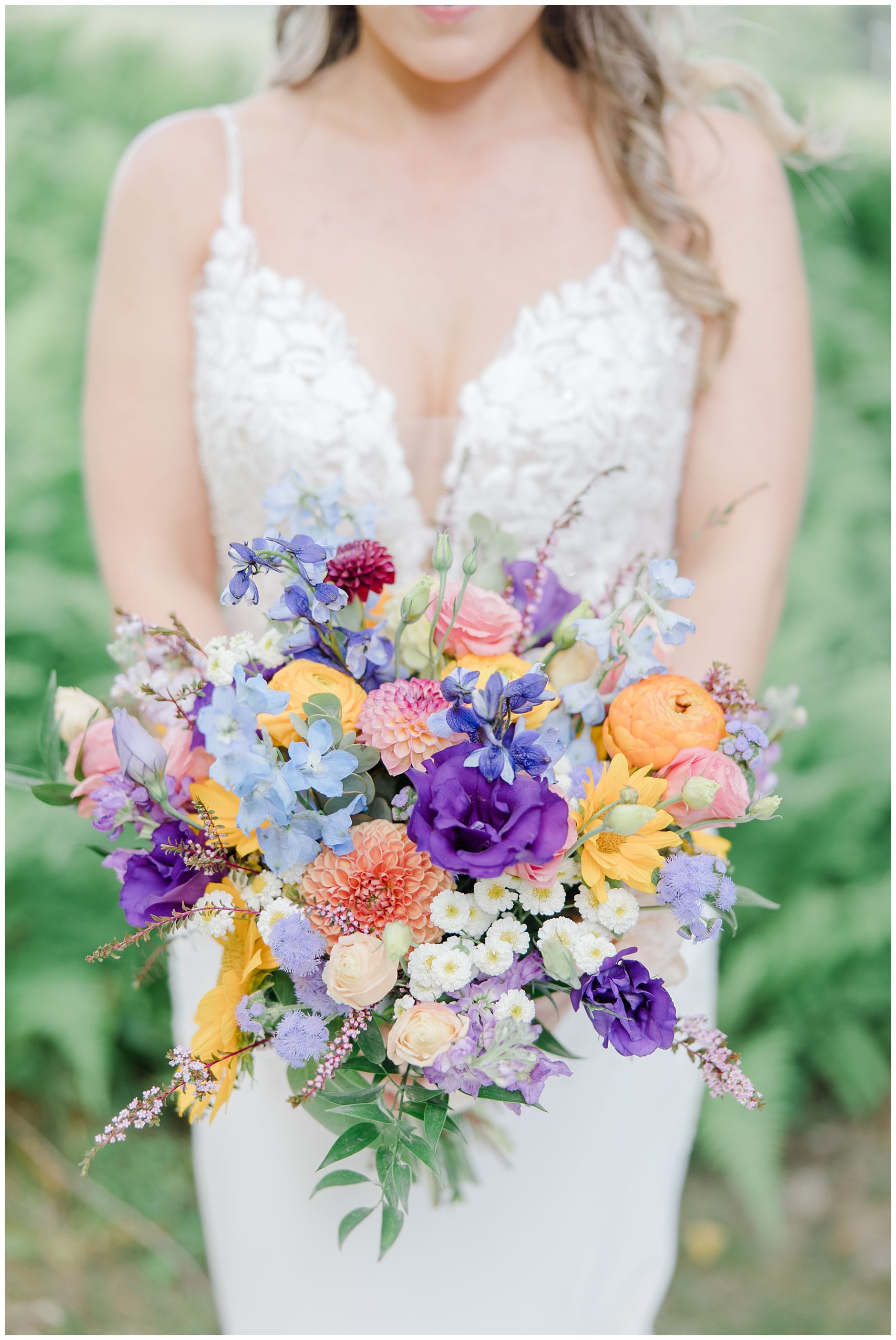 bright wedding flower bouquet 