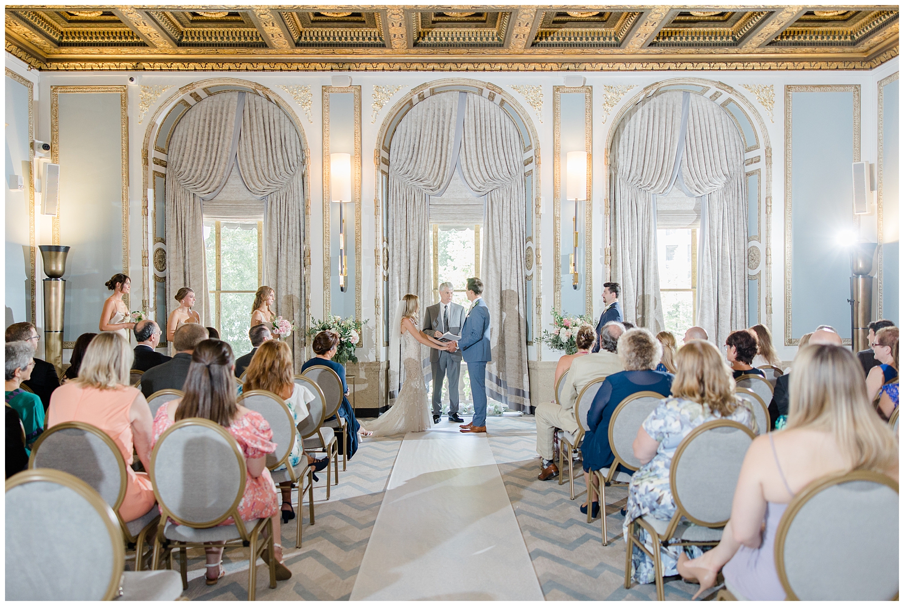 couple exchange vows at The Langham in Boston