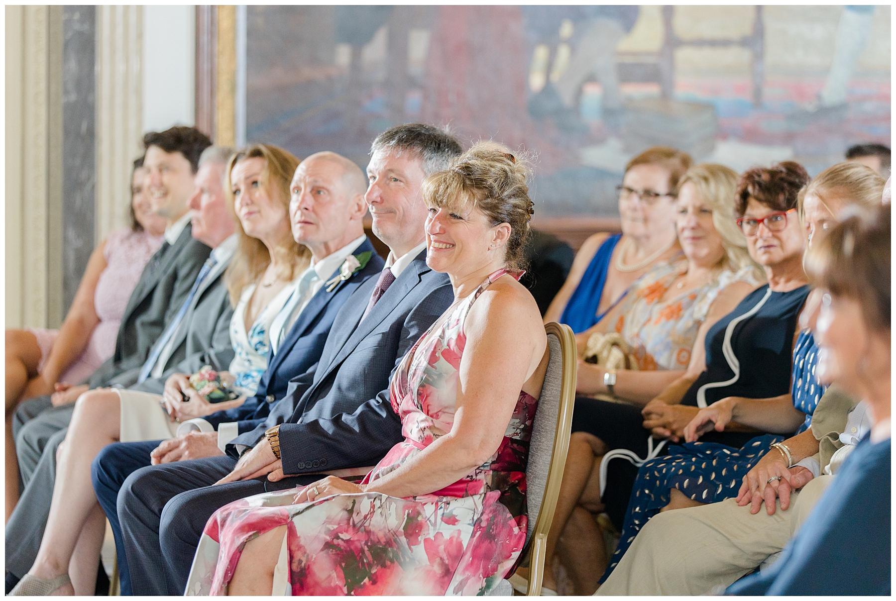wedding guests during Romantic Boston Wedding at The Langham