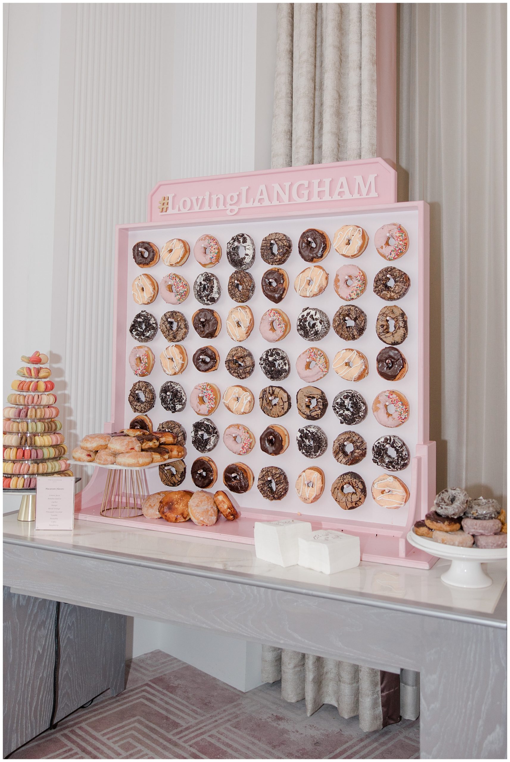 wedding dessert donut board 