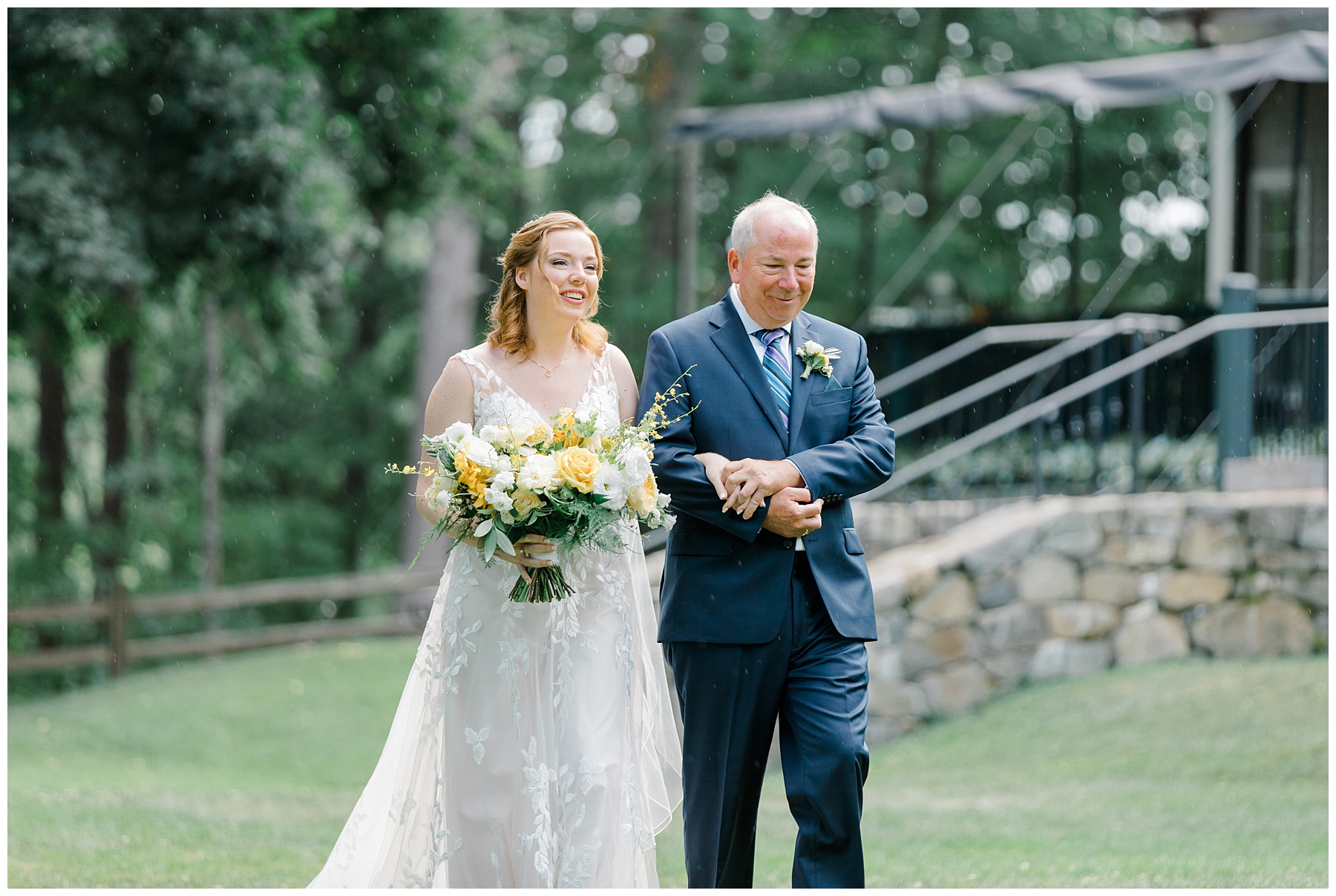 dad walks bride to ceremony
