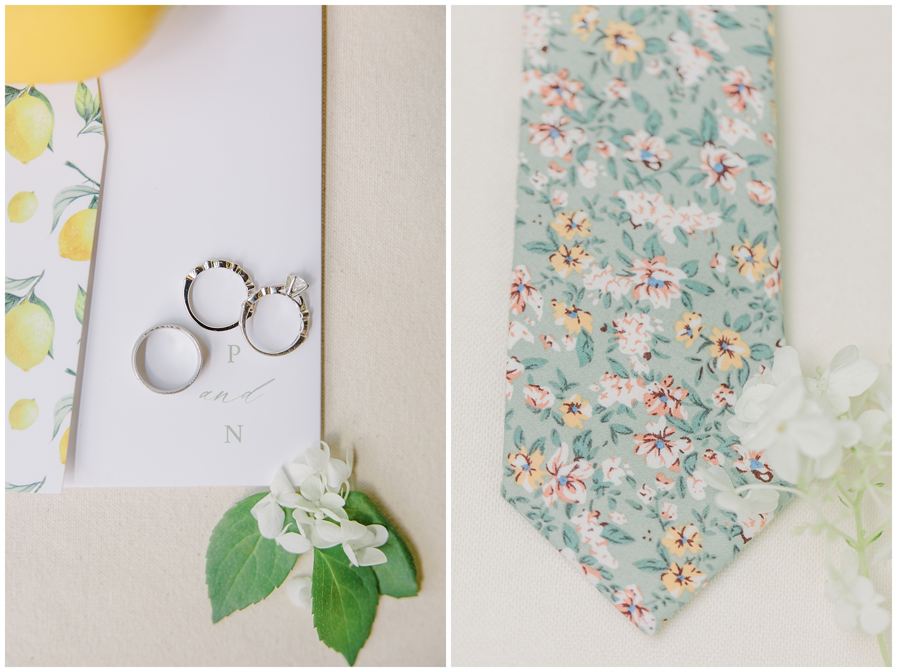 groom's tie and details