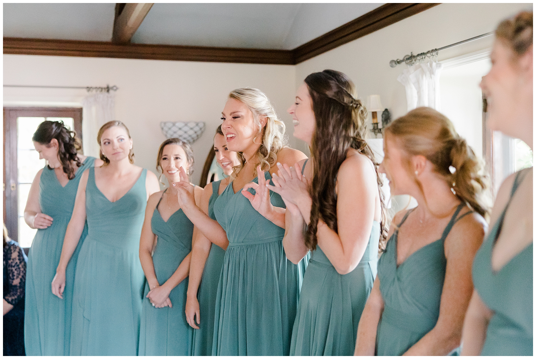 bridesmaids' reactions to seeing bride for the first time