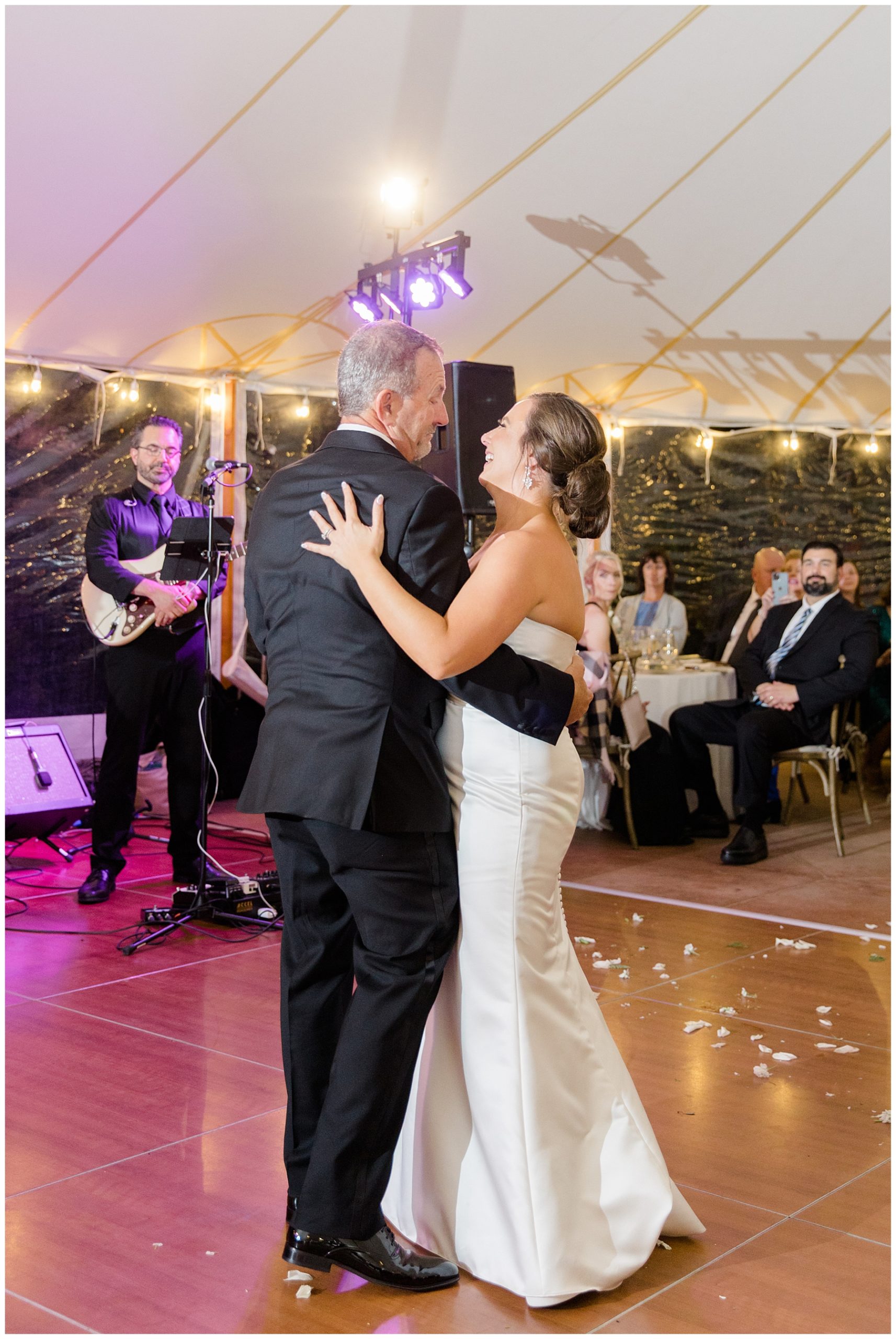 father daughter dance at Willowdale Estate Fall Wedding 
