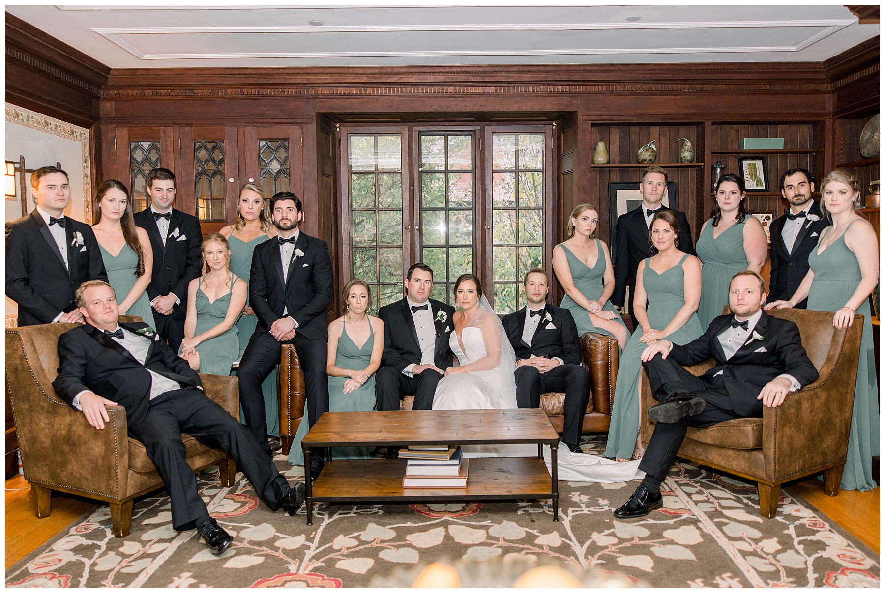 wedding party portraits at Willowdale Estate